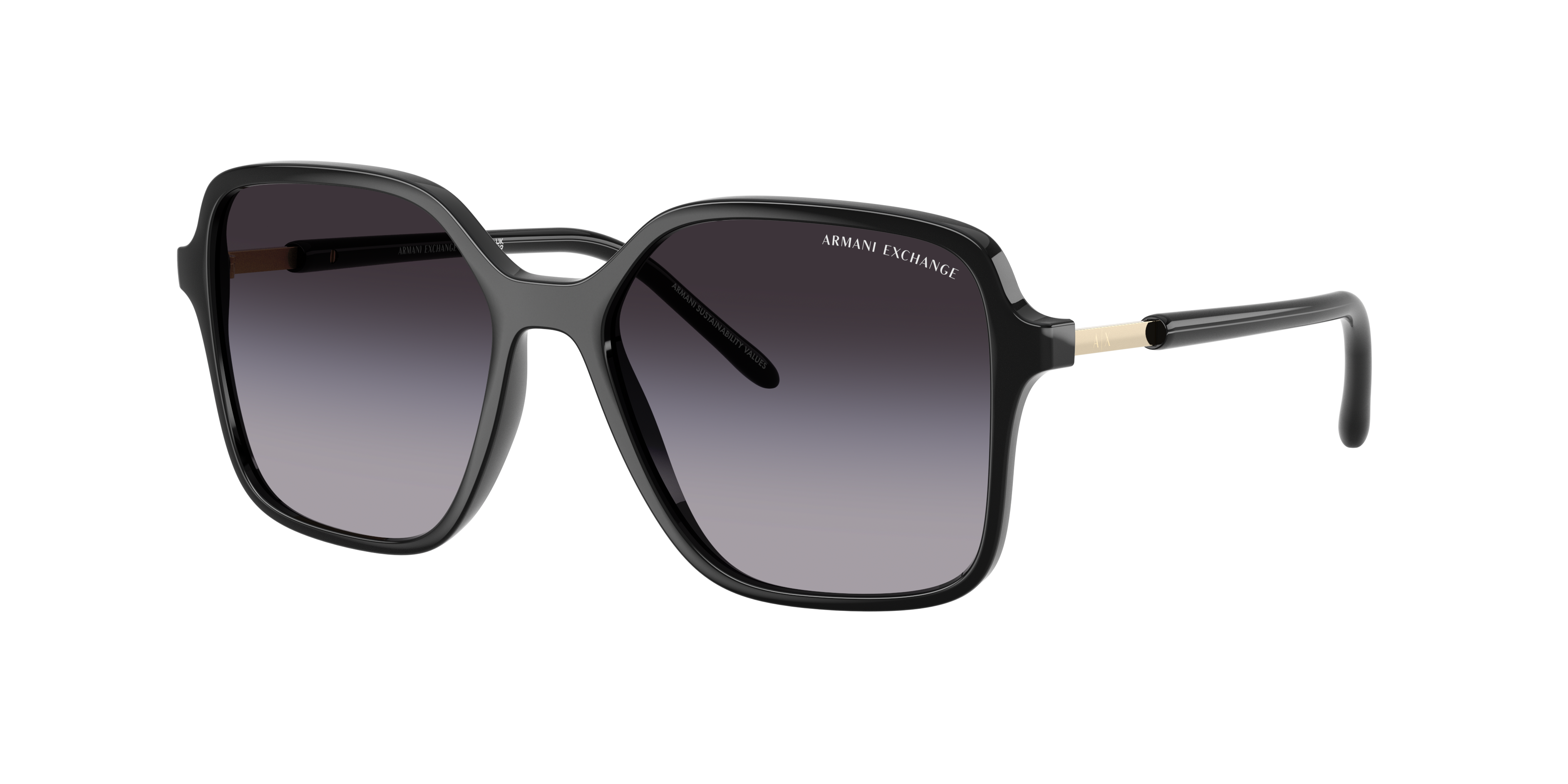 Armani Exchange Woman Sunglass AX4163S -  Frame color: Shiny Black, Lens color: Grey Gradient