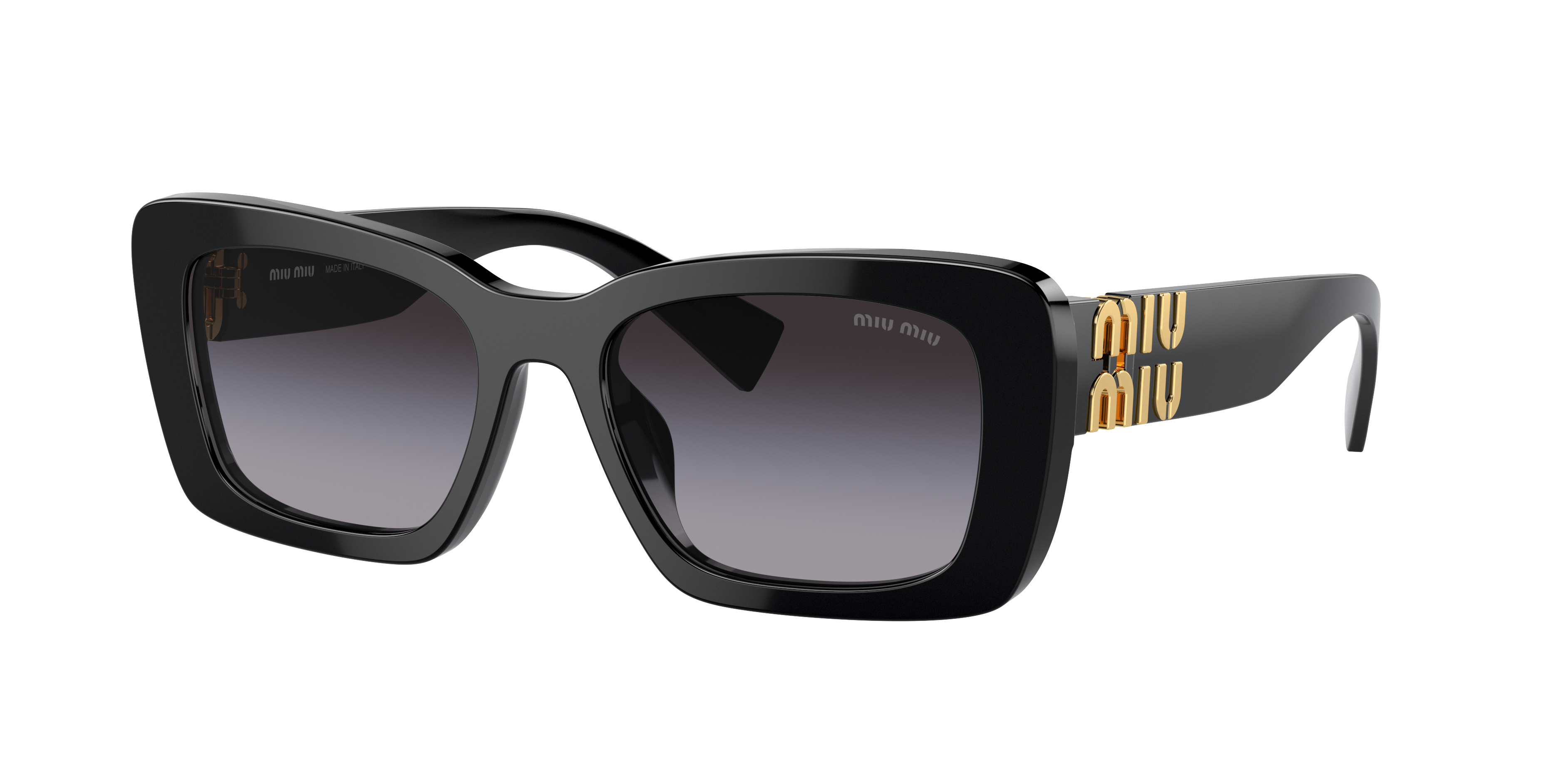 Miu Miu MU 07YS L (53 - 18) com Lentes Cinza e Armação Preto