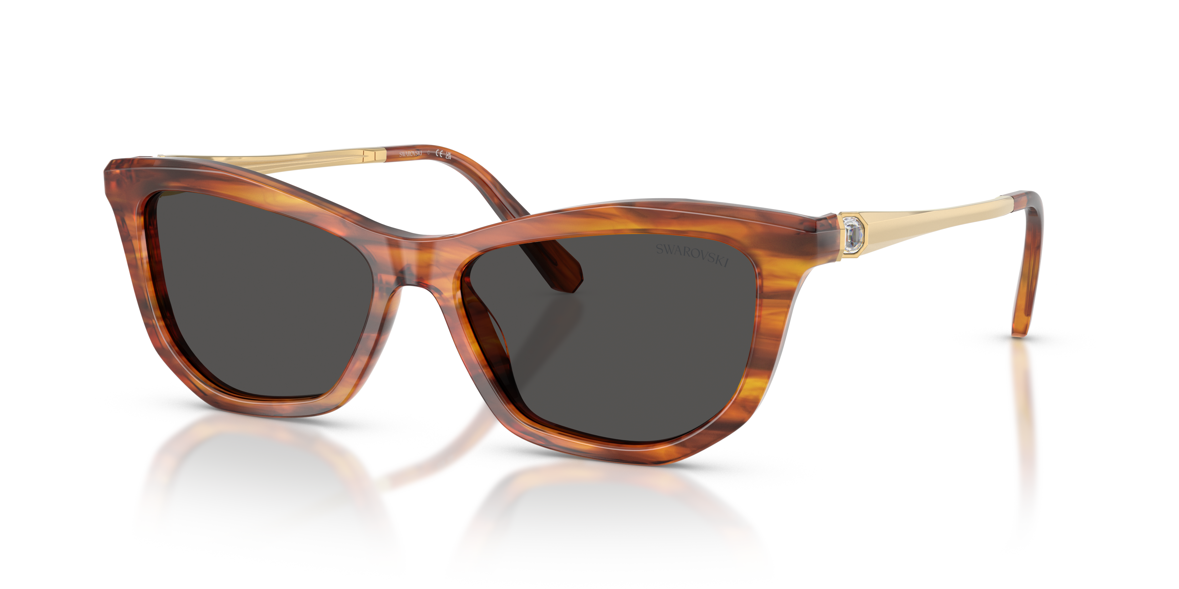 Swarovski SK6057 L (56 - 16) with Grey lenses and Brown frame
