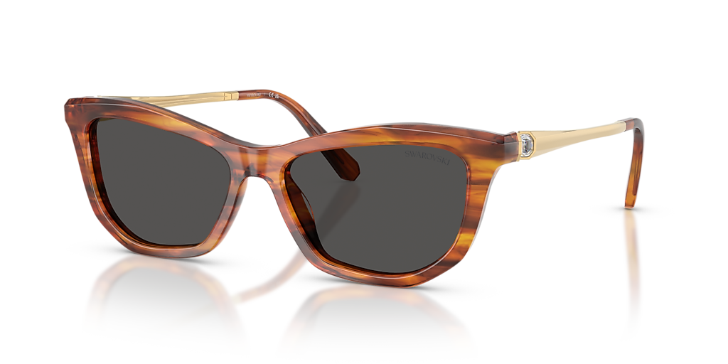 Swarovski SK6057 L (56 - 16) with Grey lenses and Brown frame