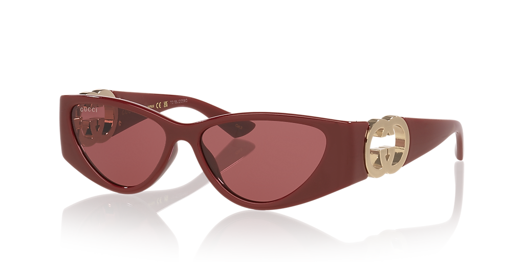 Gucci GG1824S M (55 - 14) with Red lenses and Red frame | Sunglass