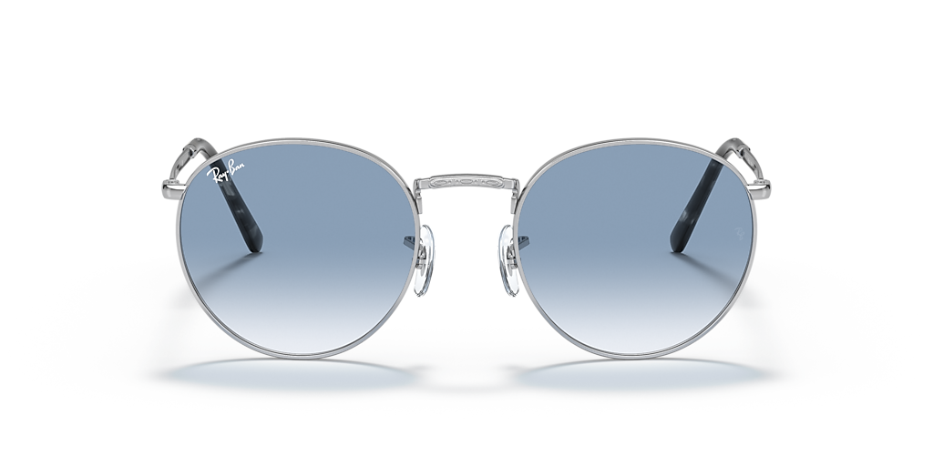 Ray-Ban New Round XS (50 - 21) with Blue lenses and Silver frame