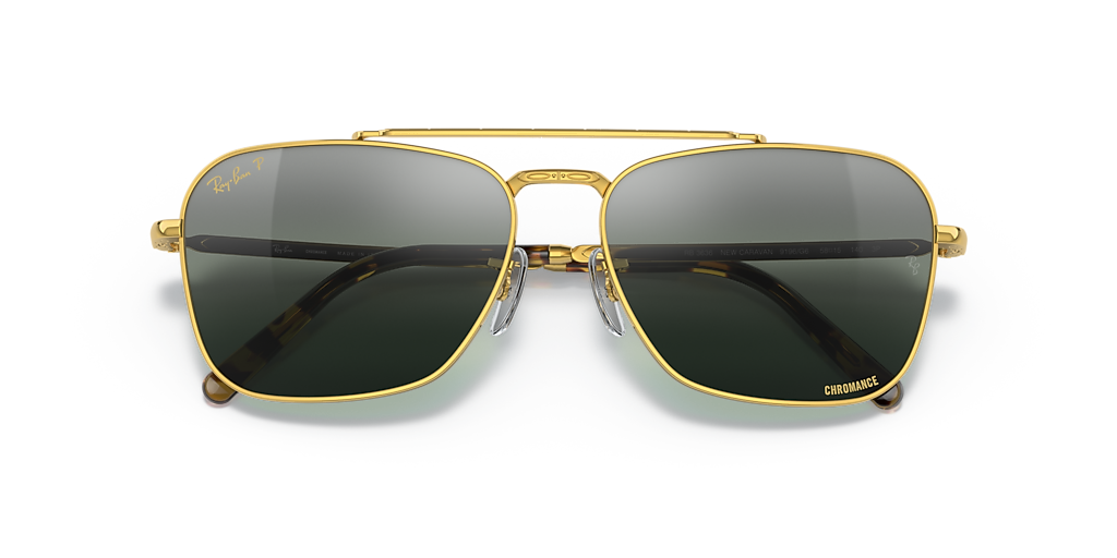 Ray-Ban New Caravan Polarized+ Lenses M (55 - 15) with Blue lenses