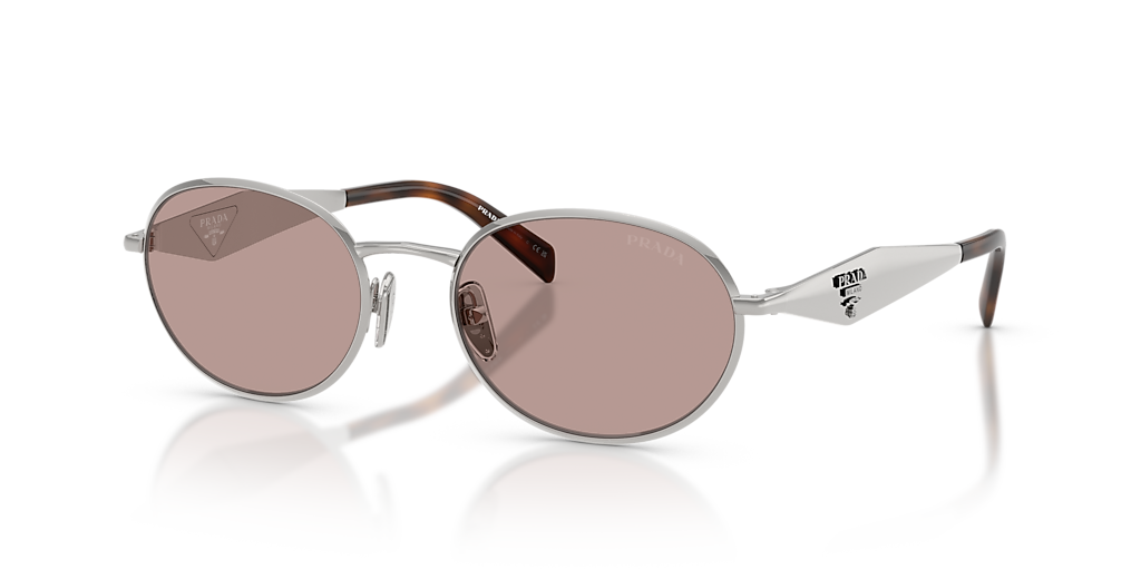 Prada PR D57S L (54 - 19) with Violet lenses and Silver frame