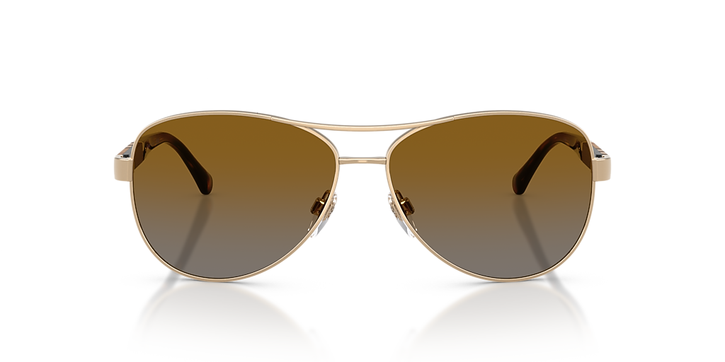 Burberry BE3080 L (59 - 14) with Brown lenses and Gold frame