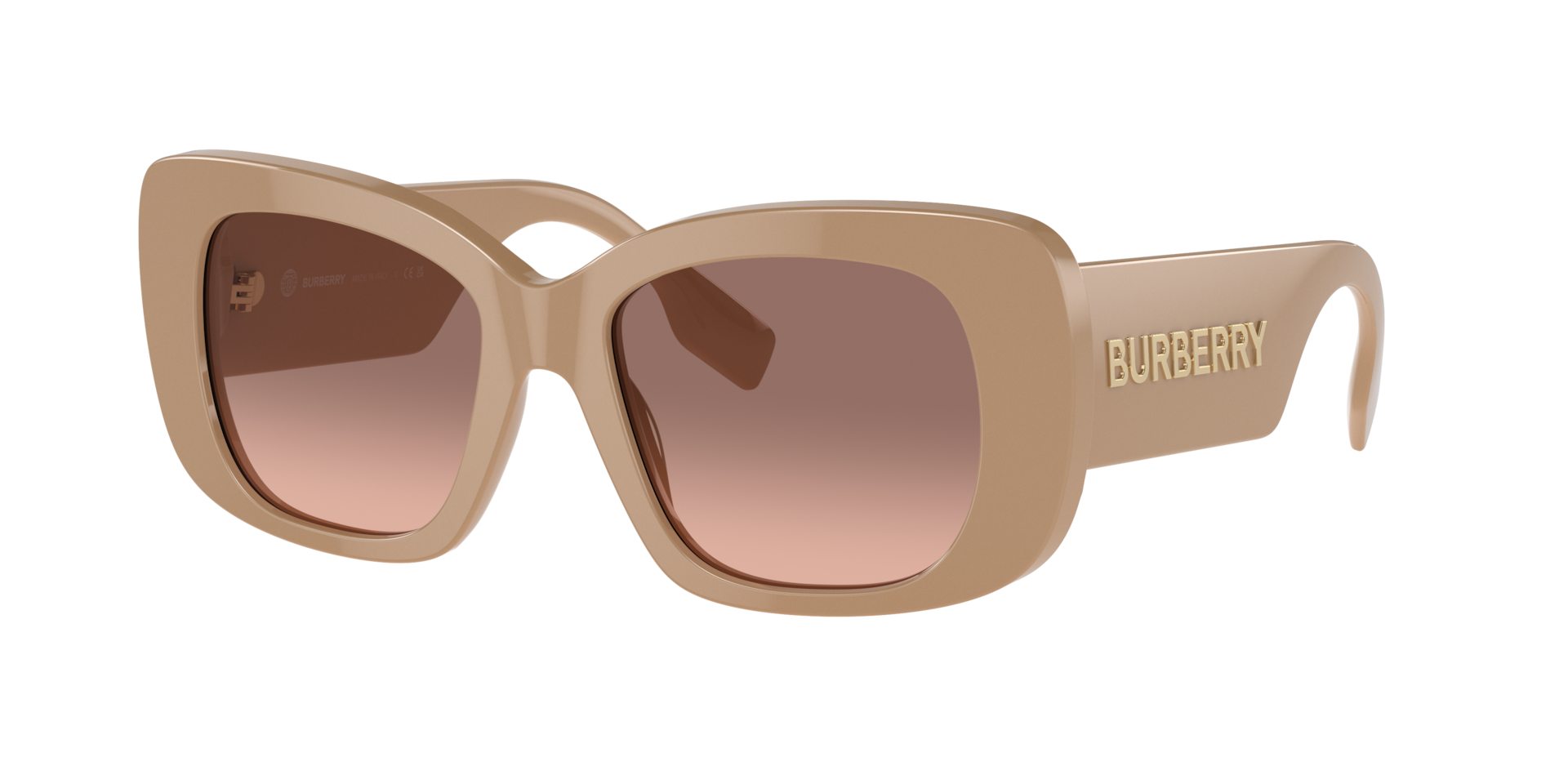 Burberry Woman Sunglass BE4410 -  Frame color: Beige, Lens color: Pink Gradient Dark Brown