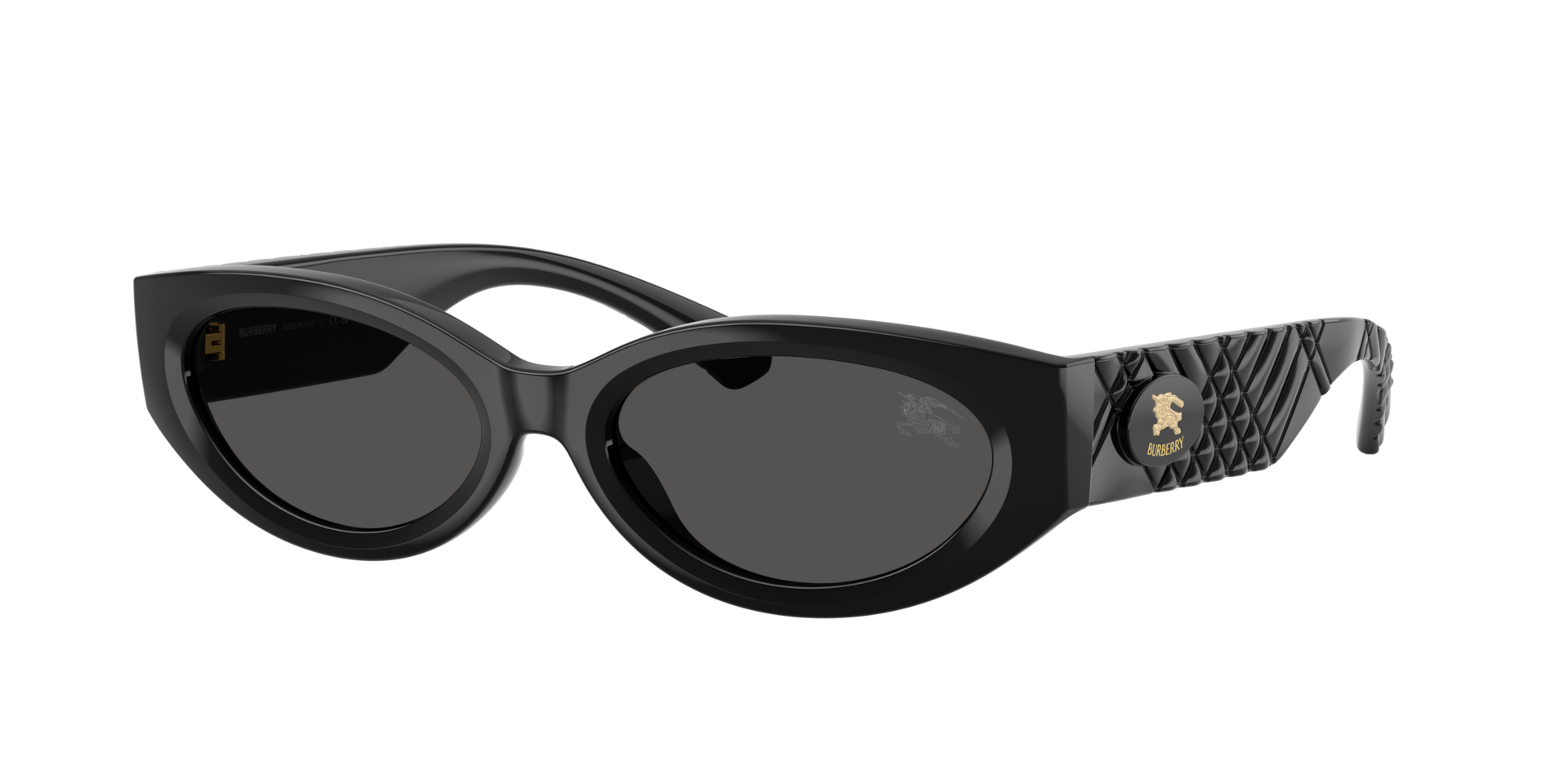 Burberry Black/Grey Be4505u 300187 Woman Sunglasses Injected Round Normal - Image 2