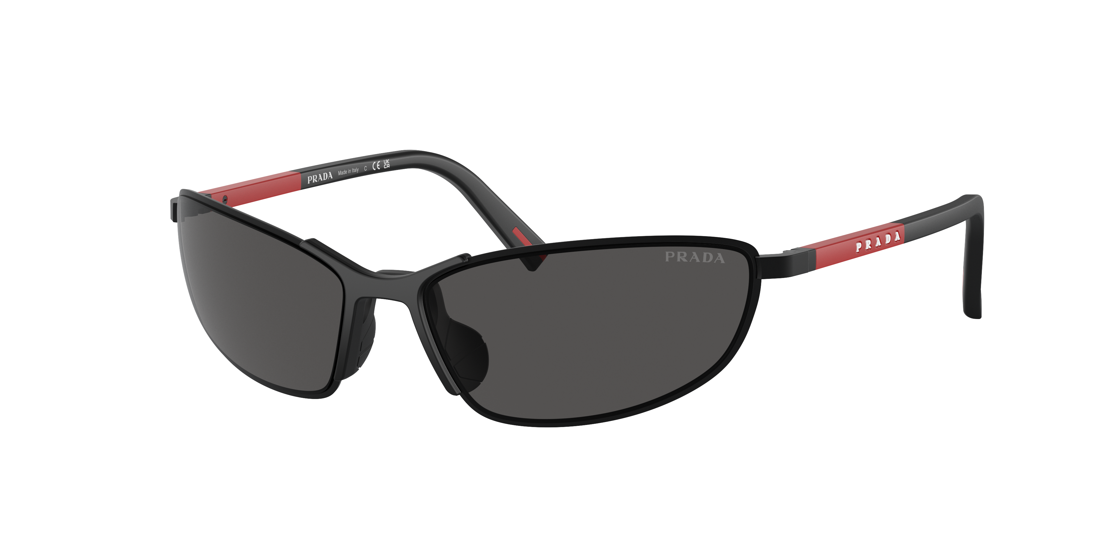 Prada Linea Rossa PS 55ZS L (60 - 17) with Grey lenses and Black