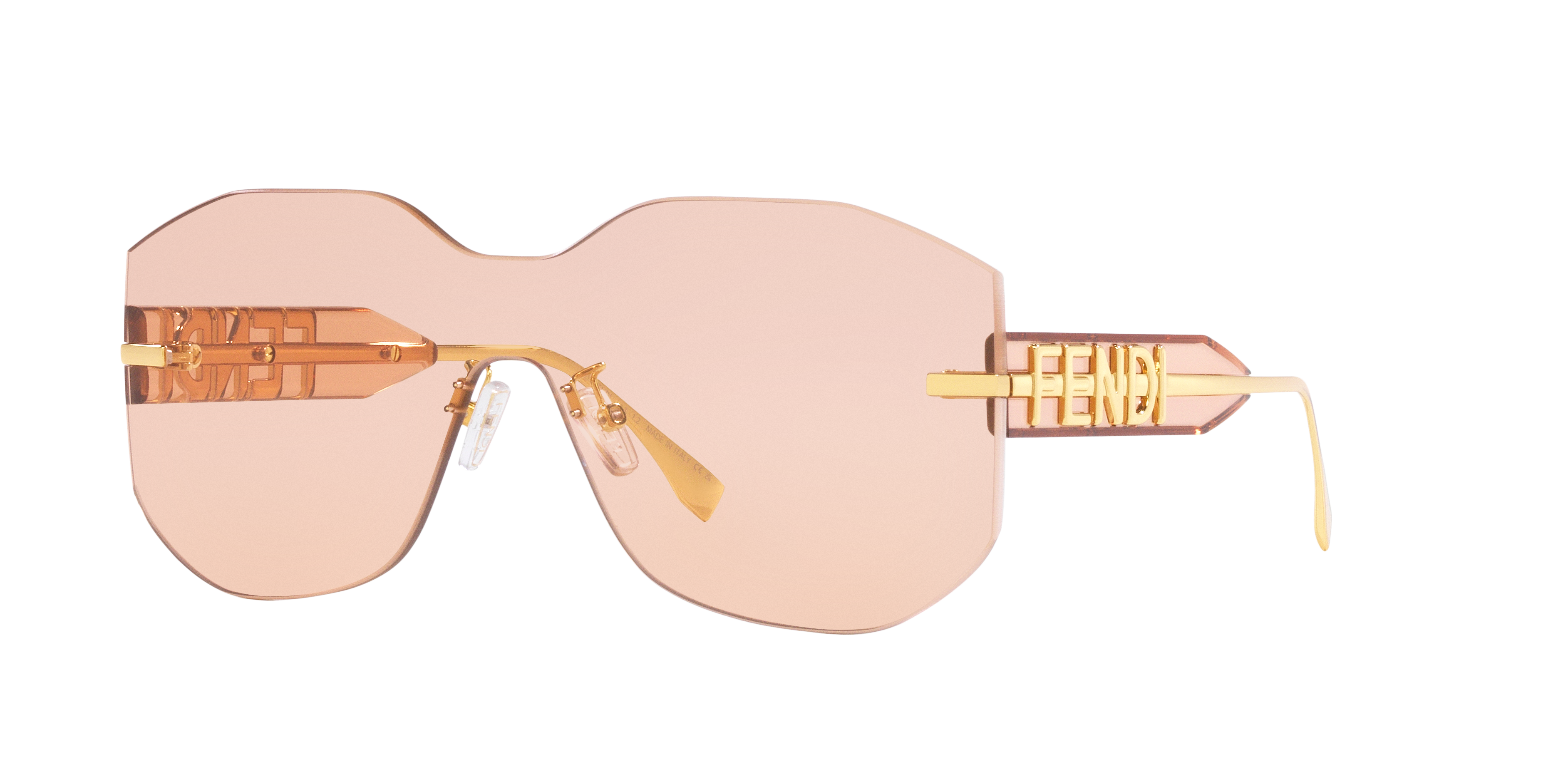 Fendi FE40067U XL (99 - 199) with Pink lenses and Gold frame