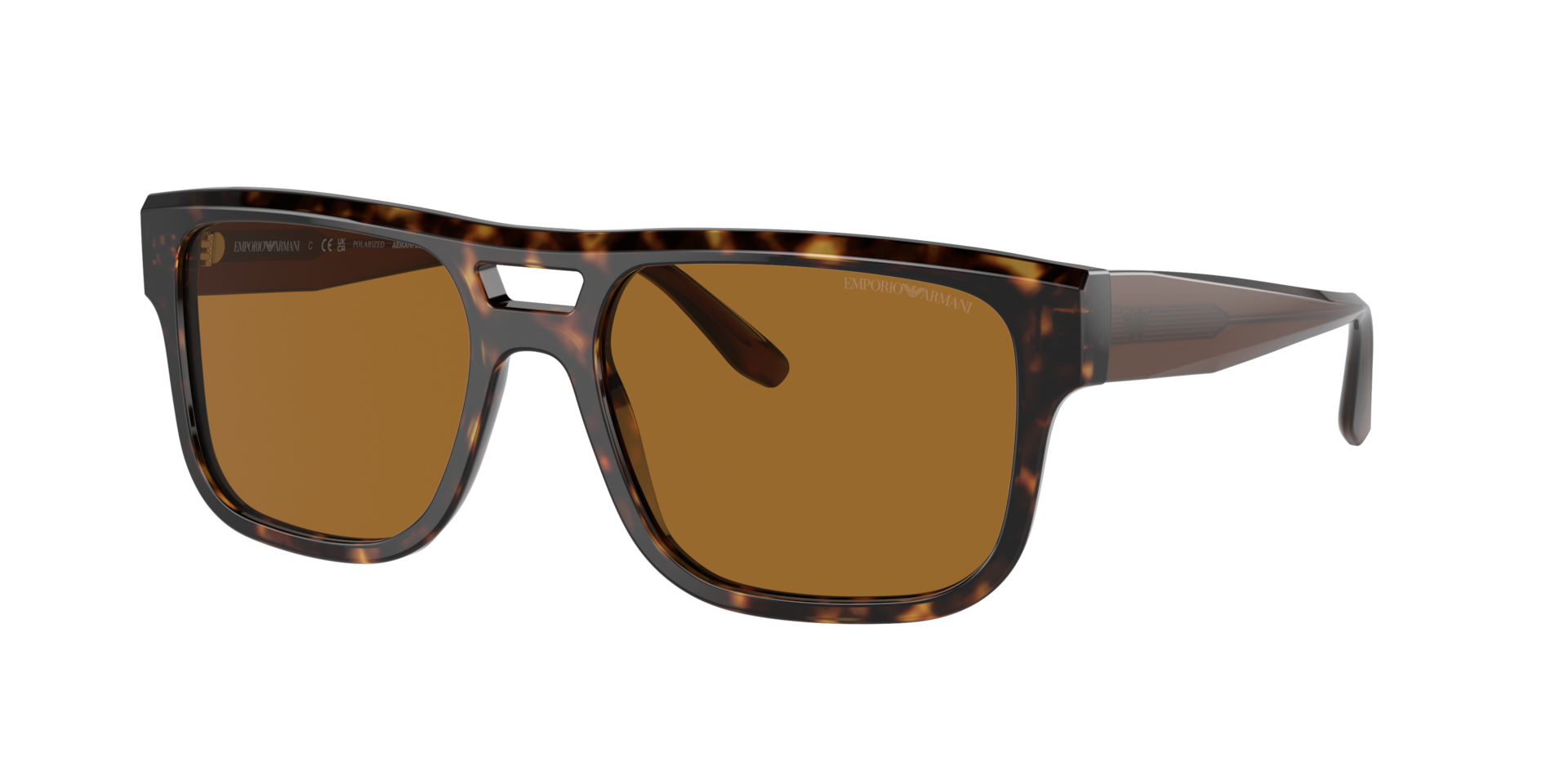 Emporio Armani Man Sunglass EA4197 -  Frame color: Havana, Lens color: Brown Polarized
