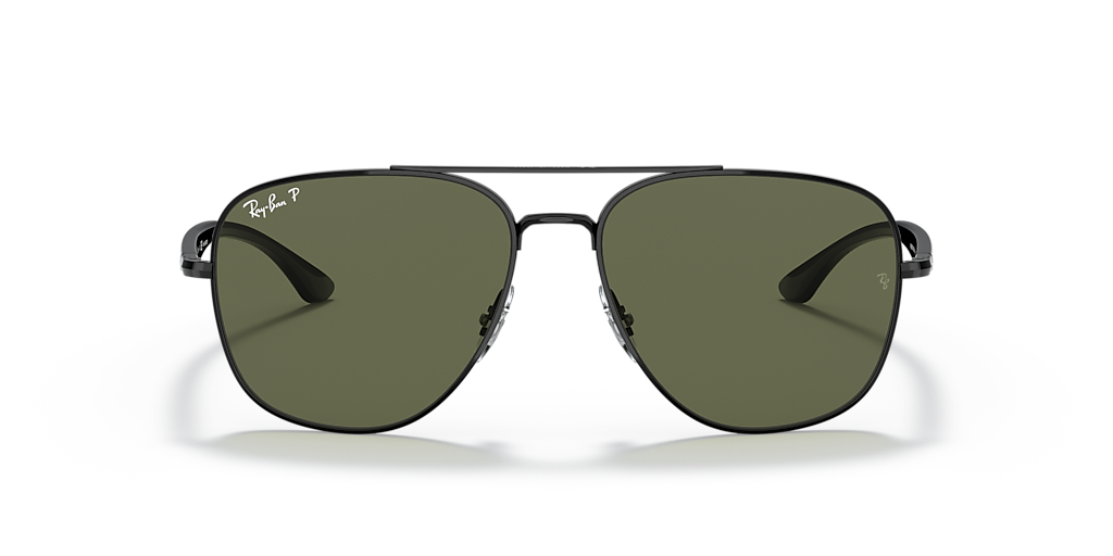 Ray-Ban RB3683 L (56 - 15) with Green lenses and Black frame