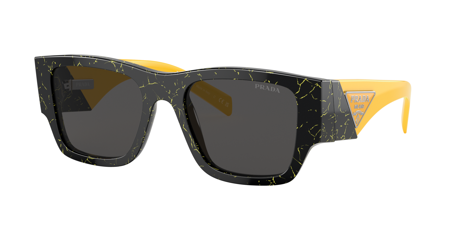 Prada PR 10ZSF L (55 - 19) with Grey lenses and Black frame