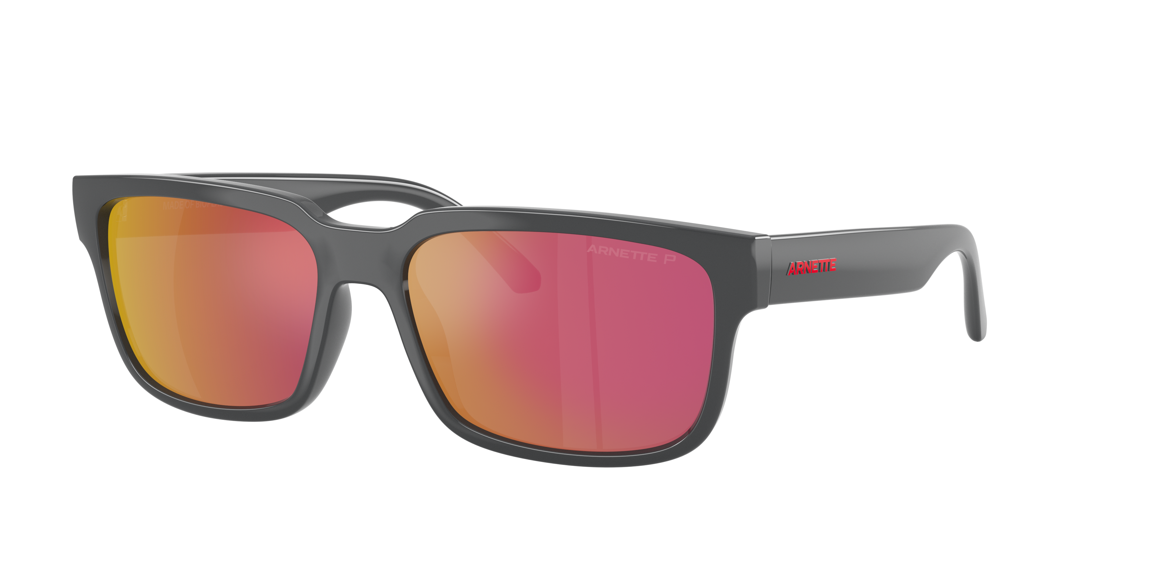 Arnette Man Sunglass Twister -  Frame color: Dark Grey, Lens color: Grey Mirror Orange/Yellow