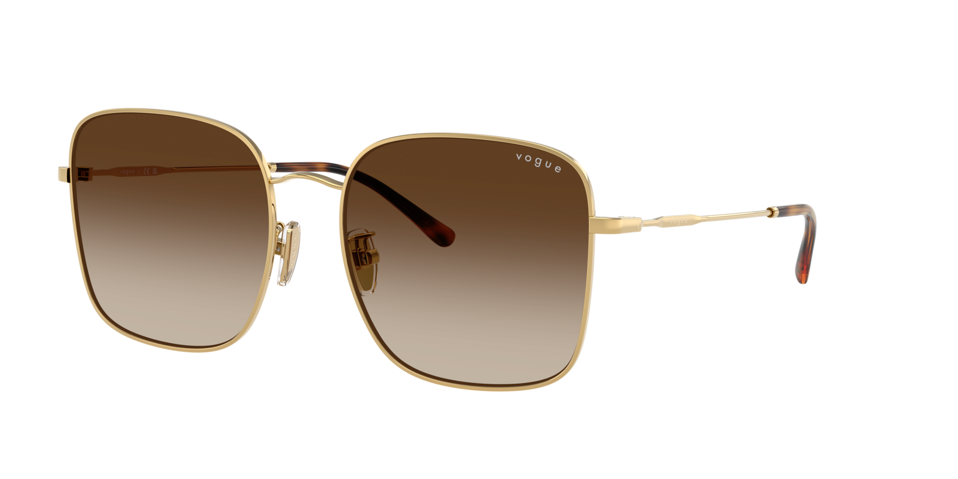 Vogue Eyewear Women's Brown Woman Vo4327sd 280/13 Sunglasses Metal Gold Squared Normal Shaded - Image 2