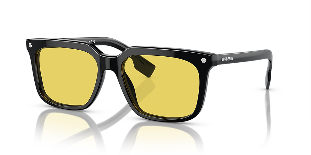 Burberry BE4337F Carnaby L (56 - 17) with Yellow lenses and Black