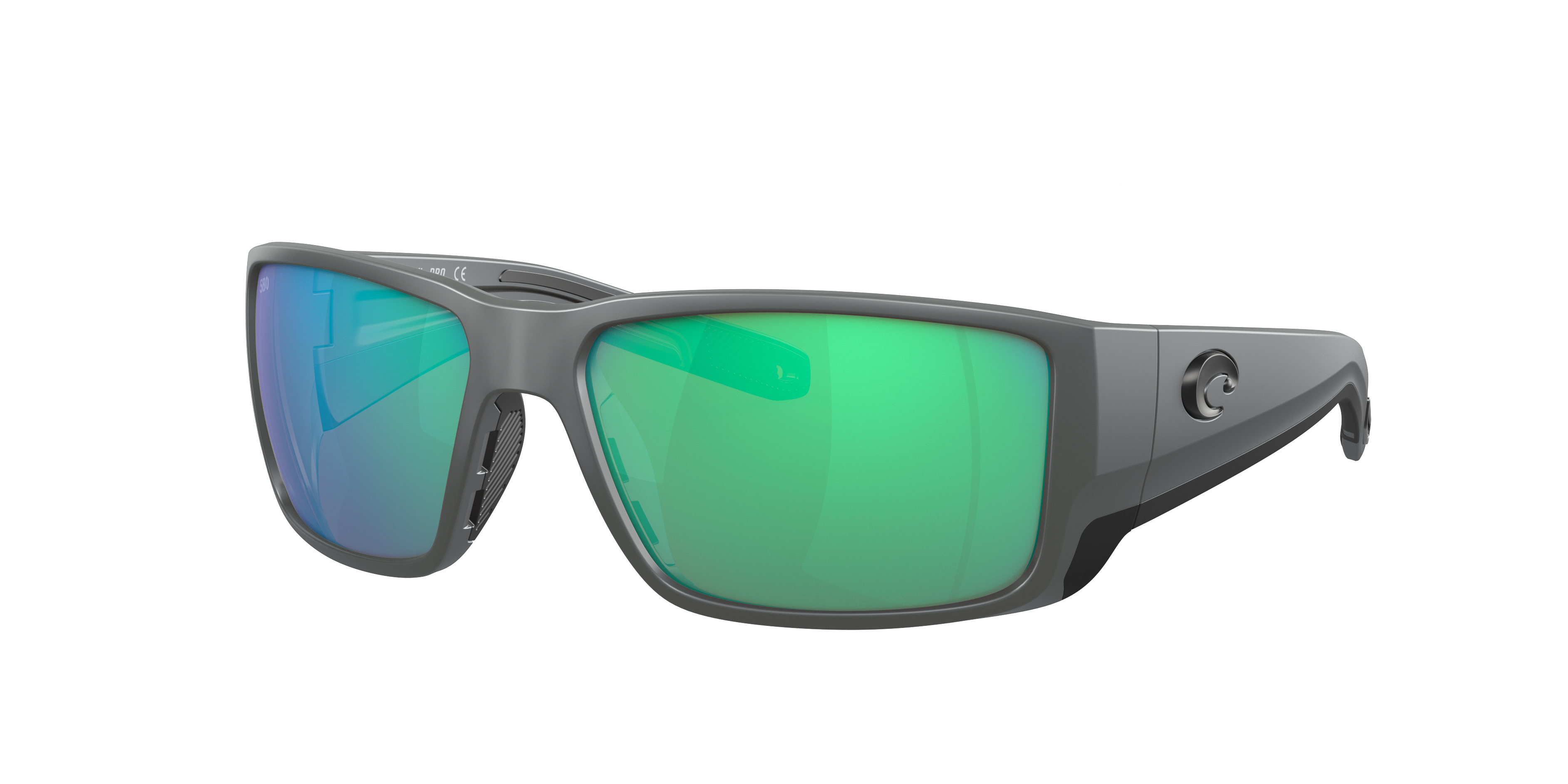 Costa Man Sunglass Blackfin PRO -  Frame color: Matte Gray, Lens color: Green Mirror