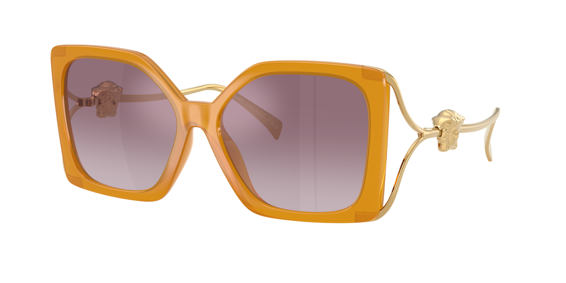 Versace Woman Sunglass VE4502U -  Frame color: Opal Yellow, Lens color: Gradient Violet Mirror Silver