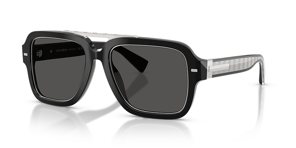 DOLCE&GABBANA サングラス D&Gポーチ付き Dolce&Gabbana DG4543 L (55 - 19) with Grey lenses and Black frame