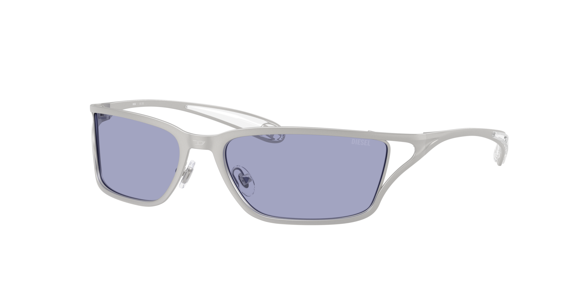 Diesel Unisex Sunglass DL1015 - Couleur du Monture Argent Mat Couleur de Lentille Violet 225 €