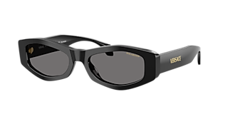 Versace VE4369 XL (58 - 17) com Lentes Cinza e Armação Preto