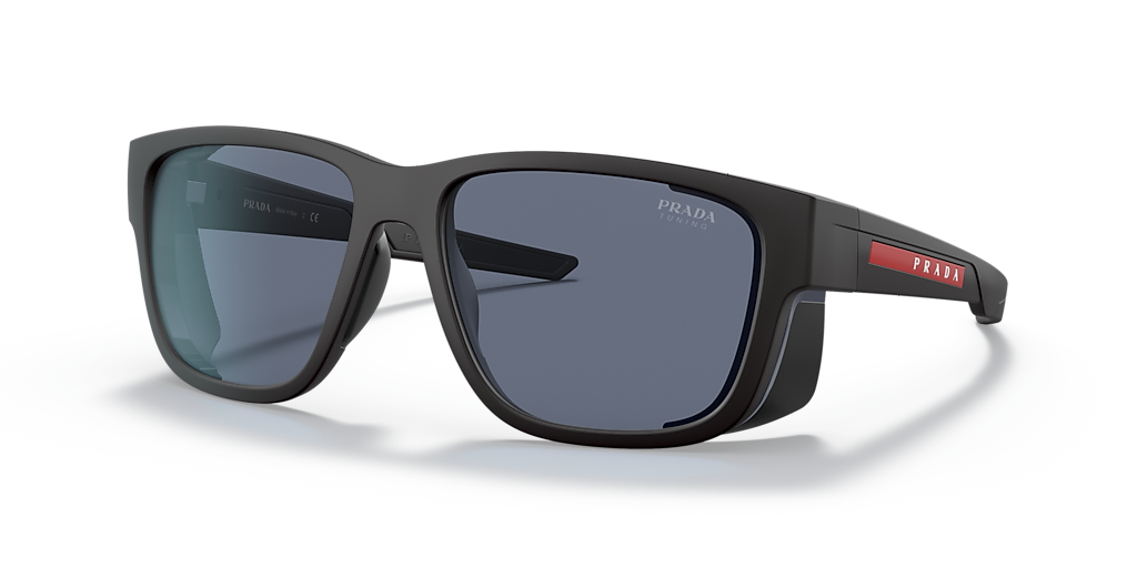 Prada Linea Rossa PS 07WS XXL (59 - 17) with Blue lenses and Black