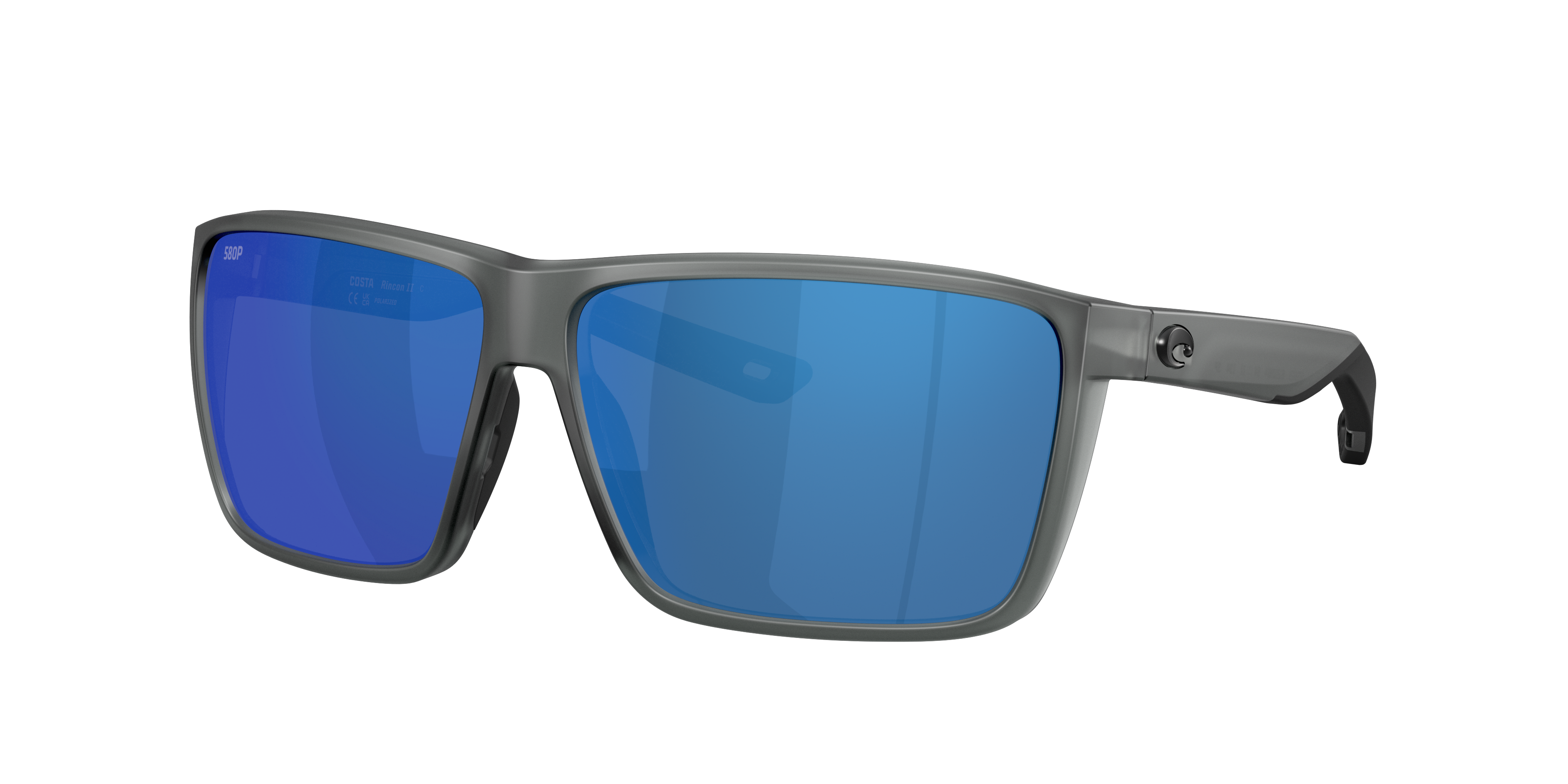 Costa Man Sunglass Rincon II -  Frame color: Matte Smoke Crystal, Lens color: Blue Mirror