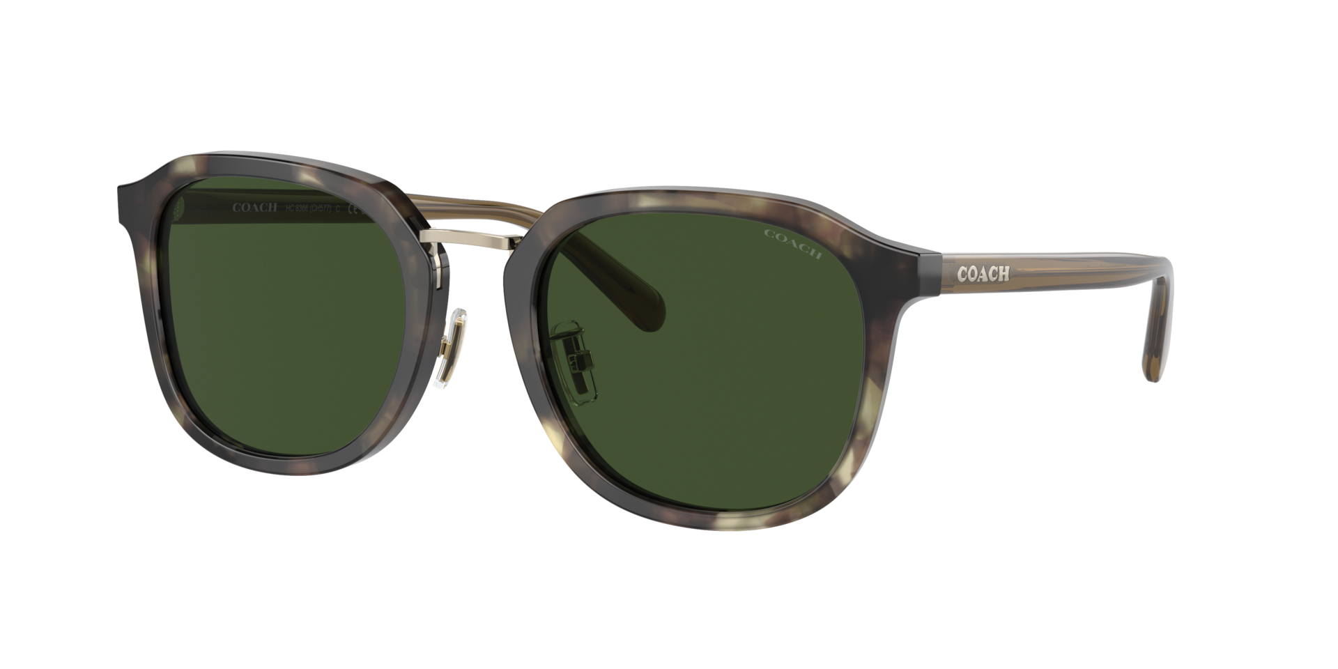 Coach Homme Sunglass CH577 - Couleur du Monture Sage Tortoise Couleur de Lentille Vert uni 74 €