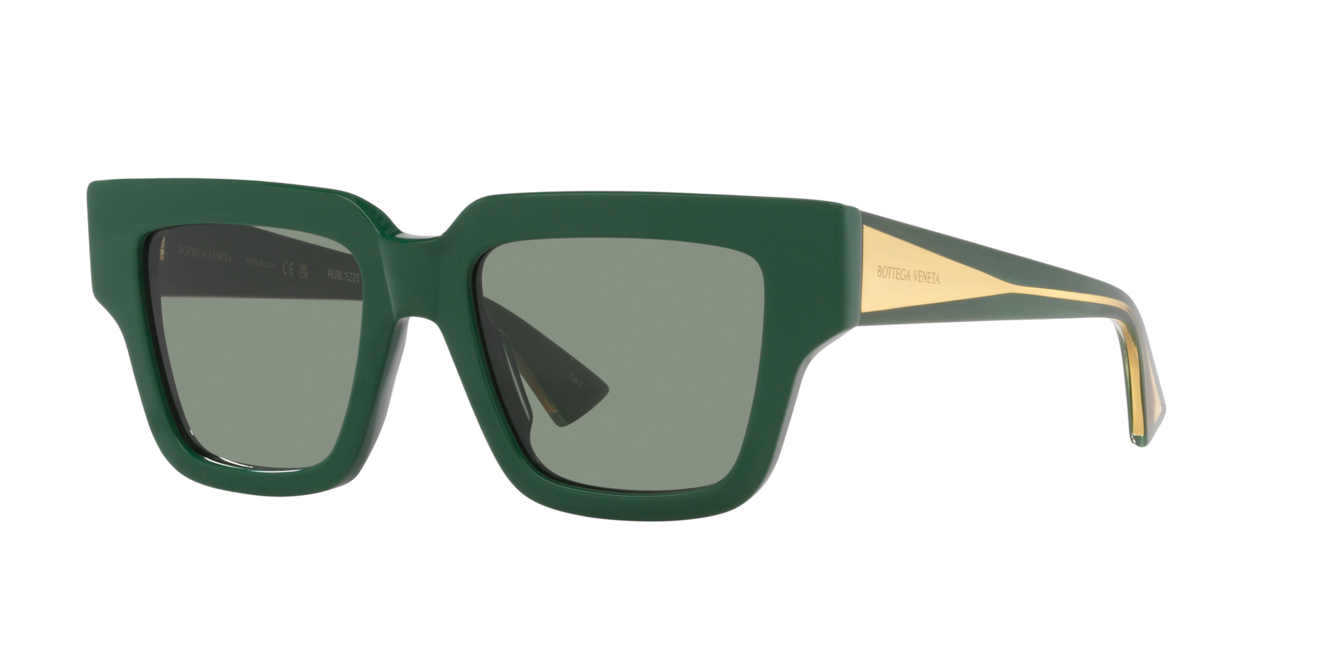 Bottega Veneta Femme Sunglass BV1276S - Couleur du Monture Vert Couleur de Lentille Vert 410 €