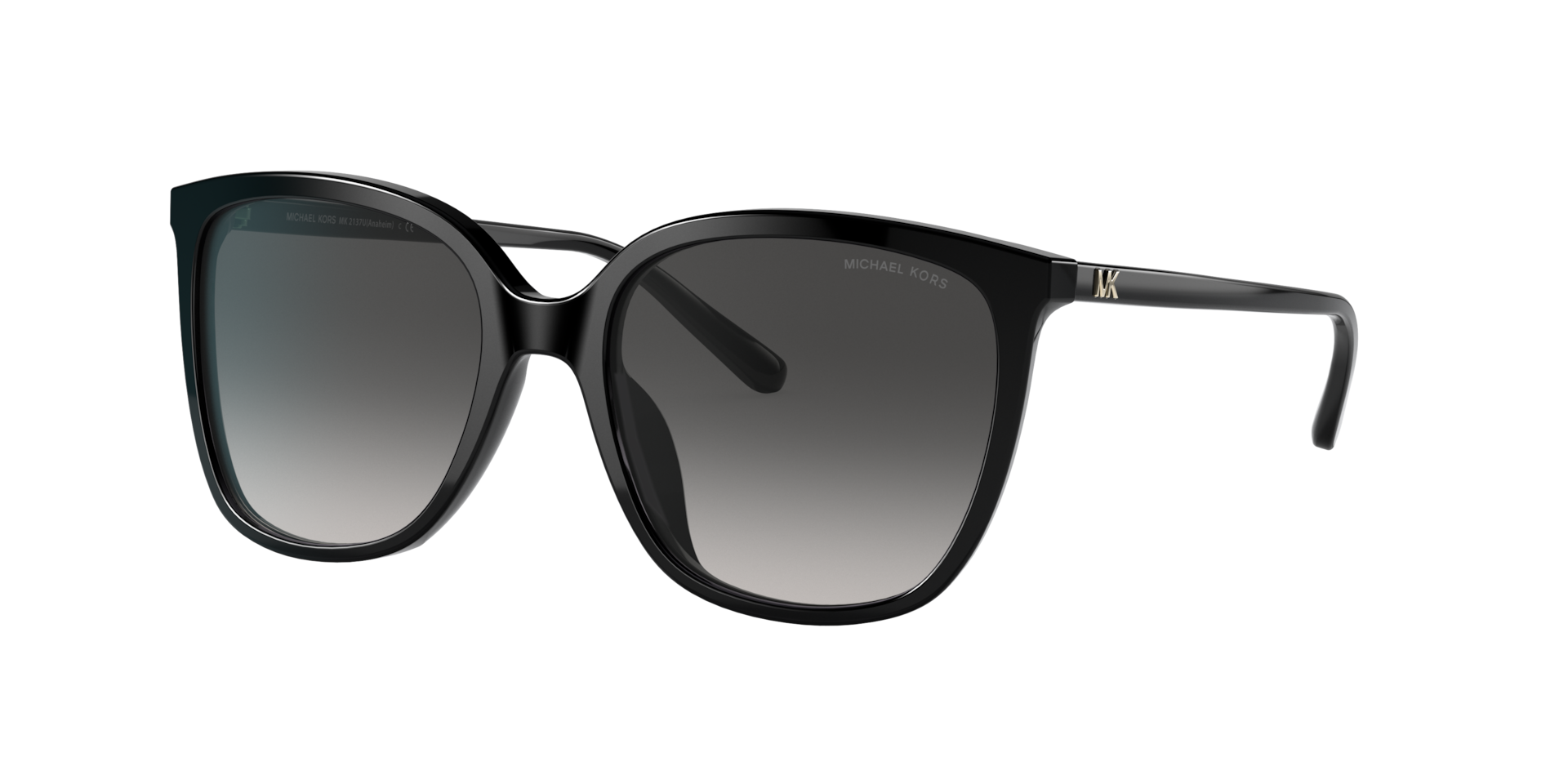 Michael Kors Woman Sunglass Anaheim - Frame color: Black, Lens color: Dark Grey Gradient