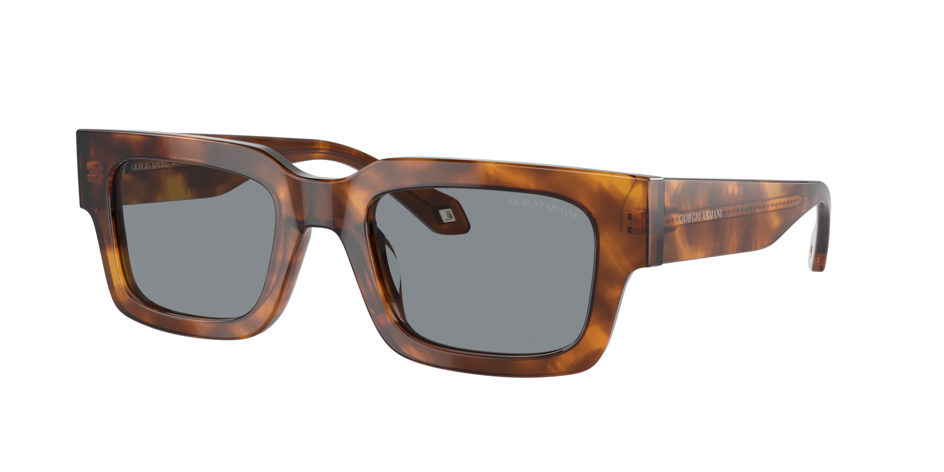 Giorgio Armani Man Sunglass AR8184U -  Frame color: Red Havana, Lens color: White