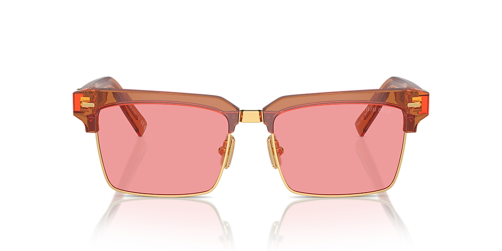 Miu Miu MU 10ZS M (54 - 17) with Pink lenses and Brown frame