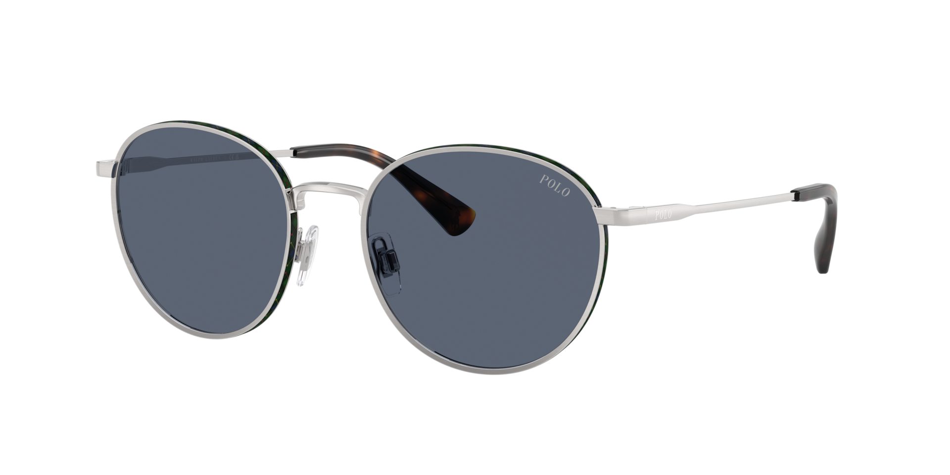 Polo Ralph Lauren Homme Sunglass PH3163 - Couleur du Monture: Agent brossé, Couleur de Lentille: Bleu foncé