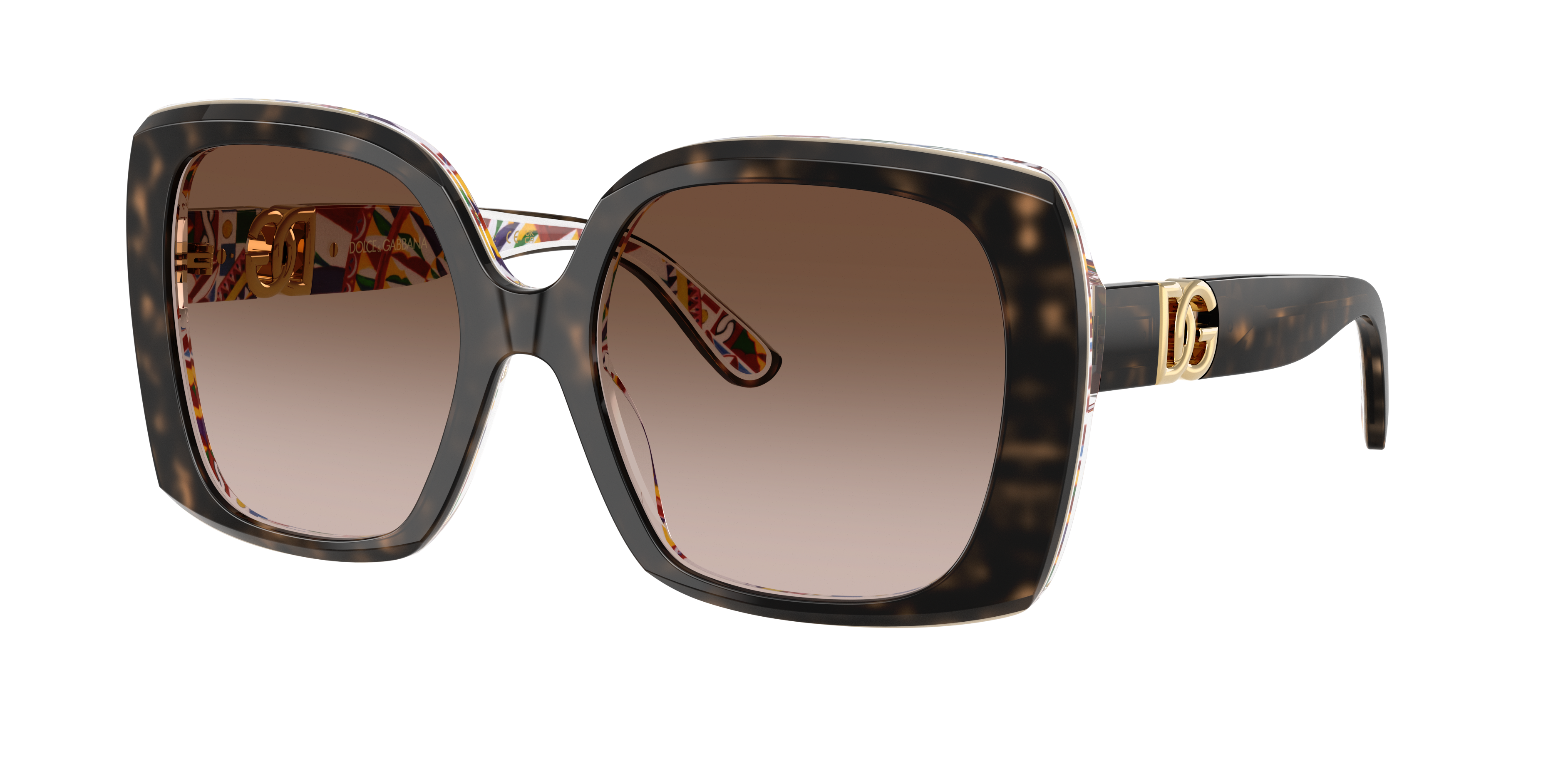 DOLCE&GABBANA 44 ドルガバ SWAG Dolce&Gabbana DG4475 L (56 - 19) with Brown lenses and Tortoise