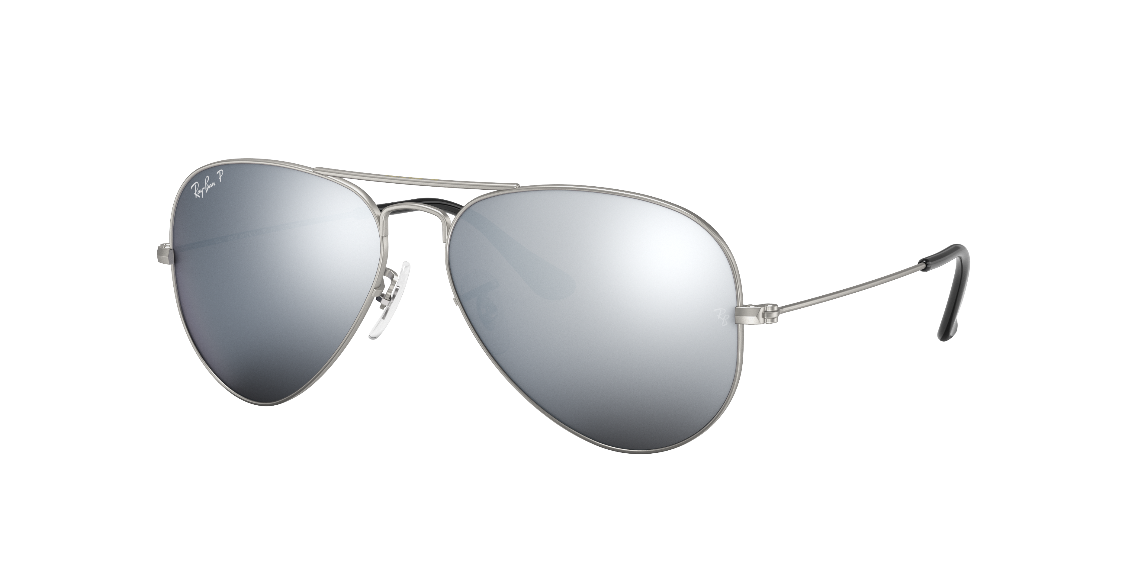 Ray-Ban Aviator Mirror XL (58 - 14) with Grey lenses and Silver