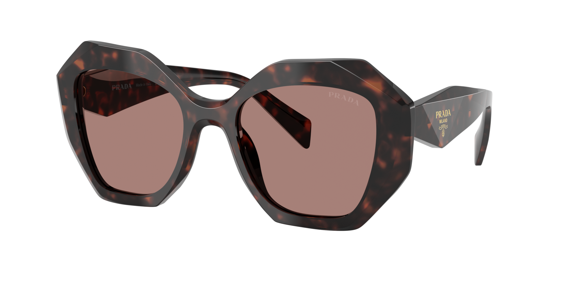 Prada PR 16WS M (53 - 20) with Brown lenses and Tortoise frame
