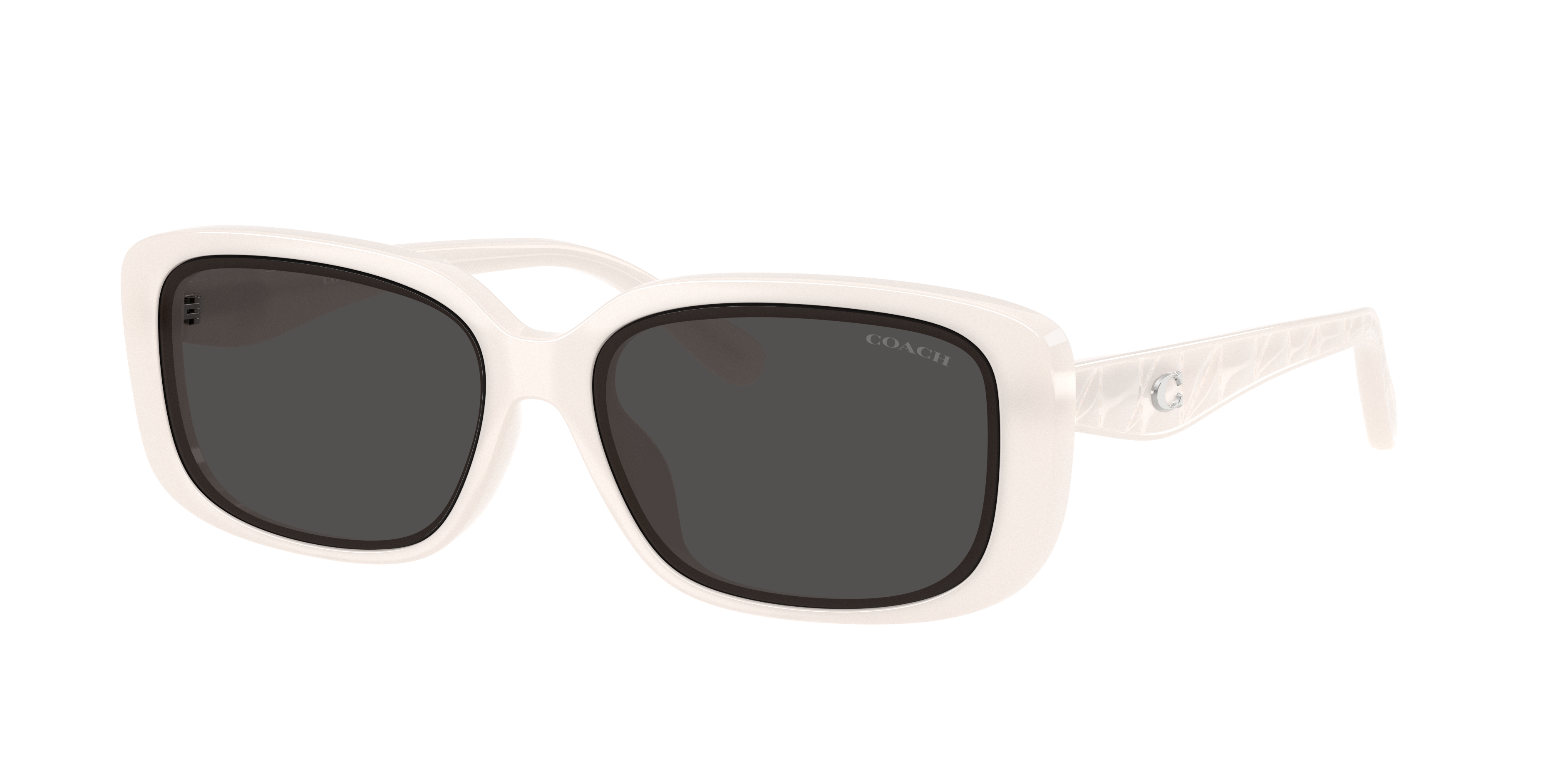 Coach Woman Sunglass CBY86 -  Frame color: Milky Cloud, Lens color: Grey Solid