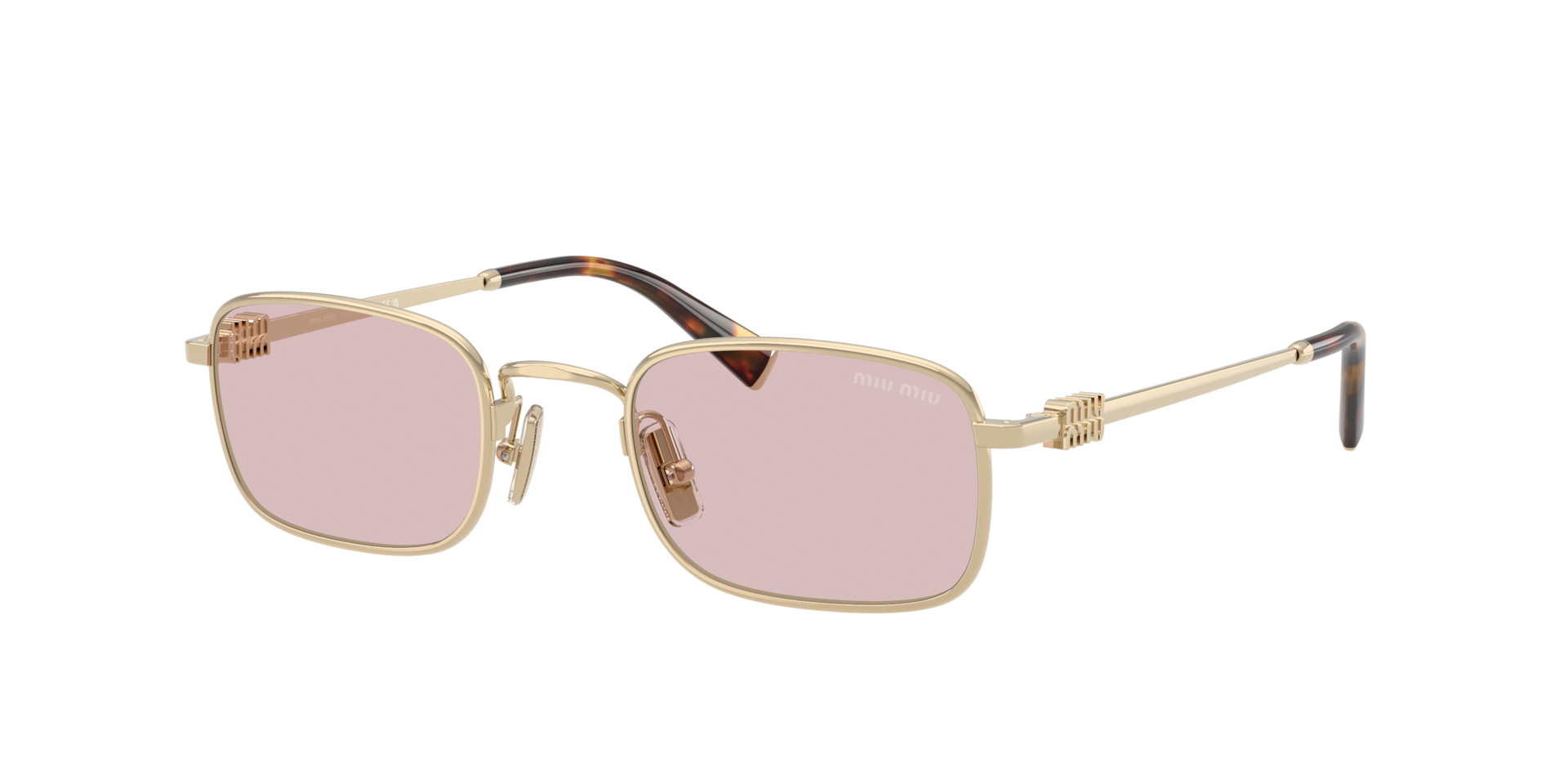 Miu Miu Woman Sunglass MU A53S -  Frame color: Pale Gold, Lens color: Pink