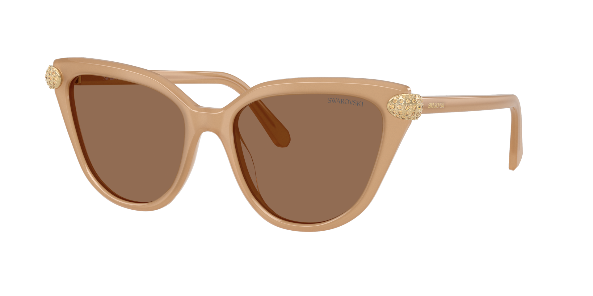 Swarovski Woman Sunglass SK6039 -  Frame color: Milky Beige, Lens color: Bronze