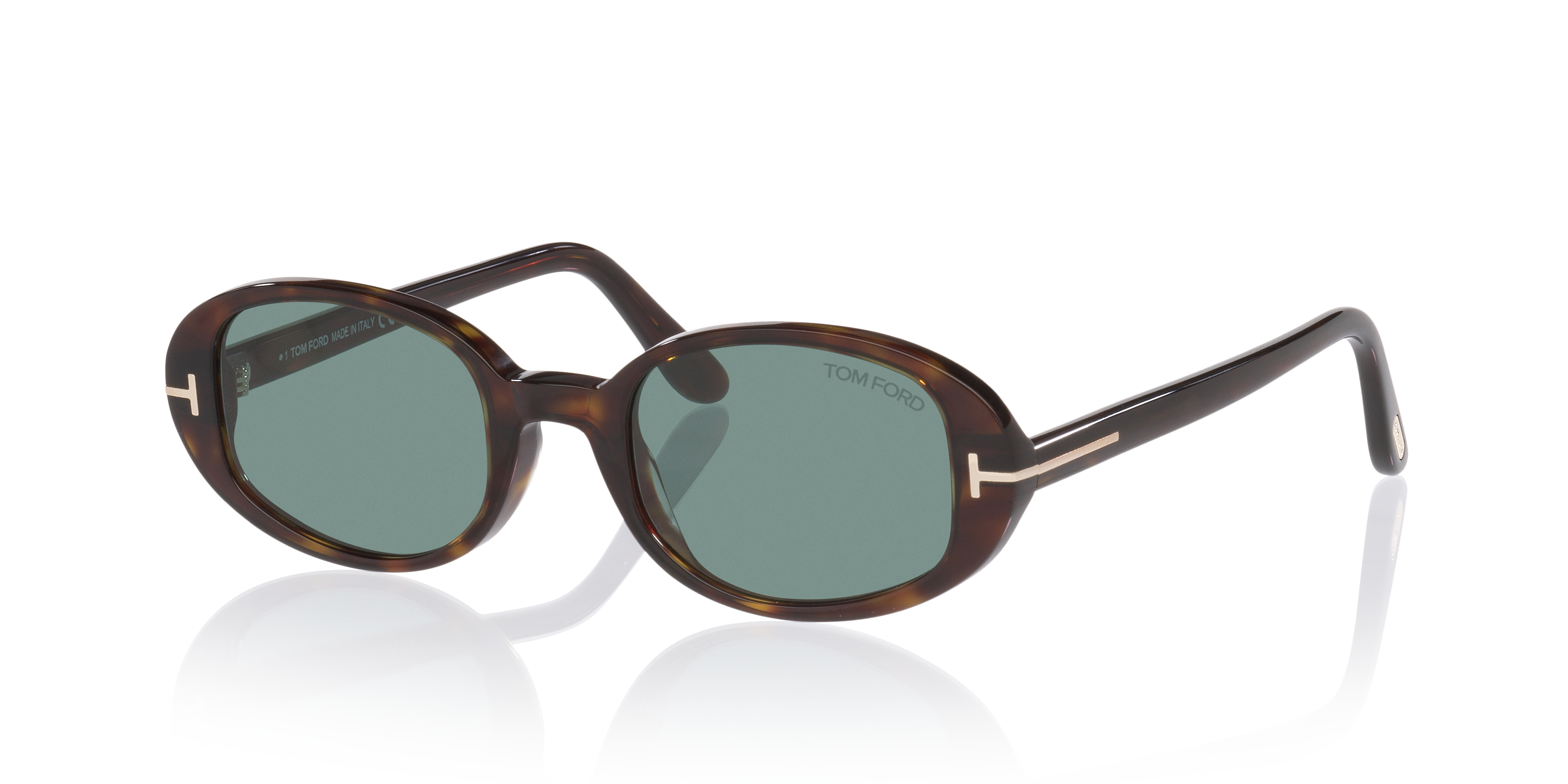 Tom Ford Iggy L (49 - 21) with Green lenses and Tortoise frame
