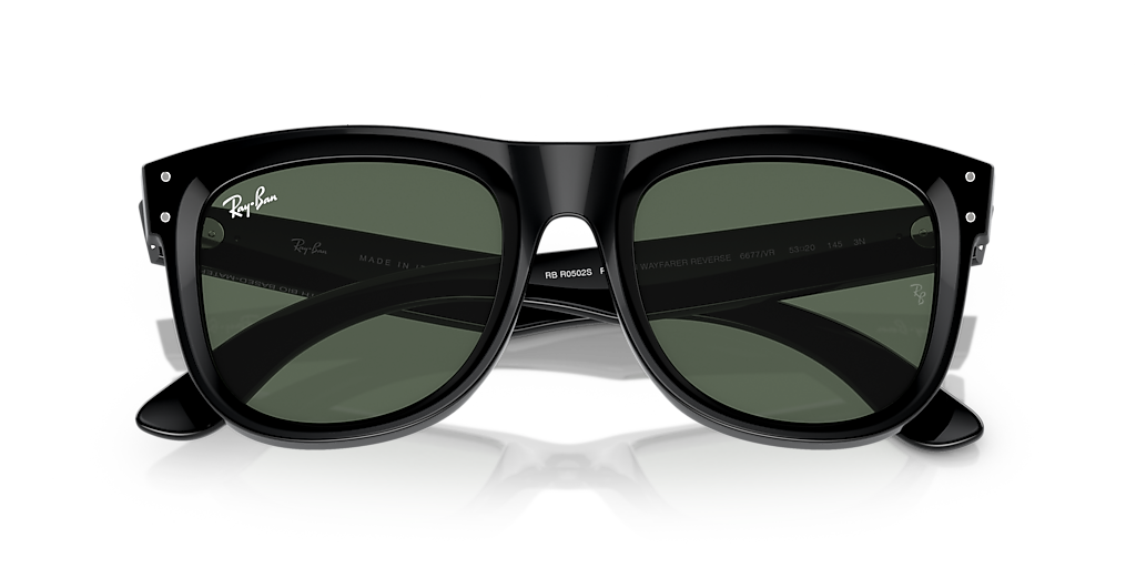 Ray-Ban Wayfarer Reverse S (50 - 22) with Green lenses and Black