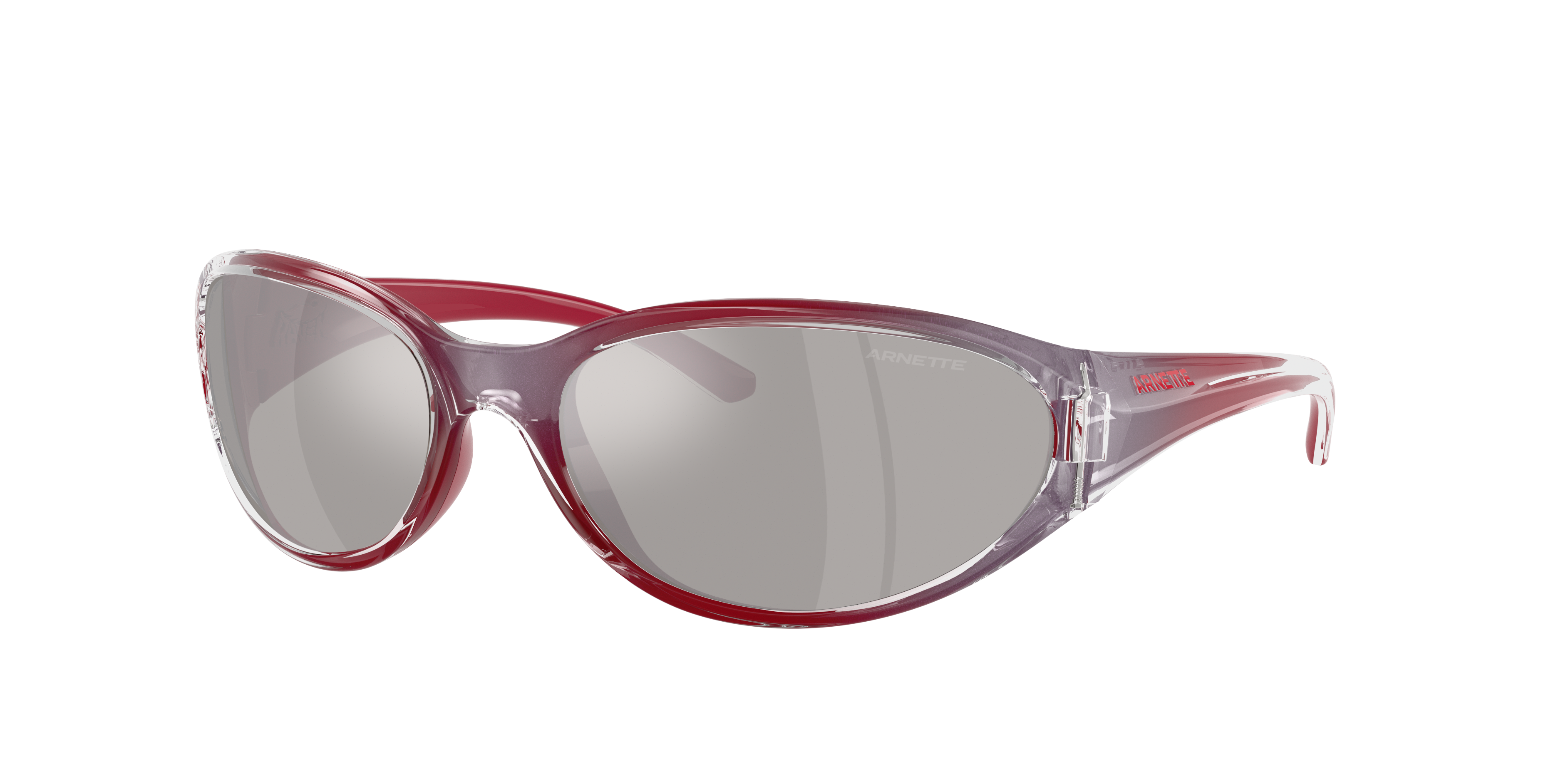 Arnette Man Sunglass Raven -  Frame color: Flashcoat Red, Lens color: Light Grey Mirror Silver