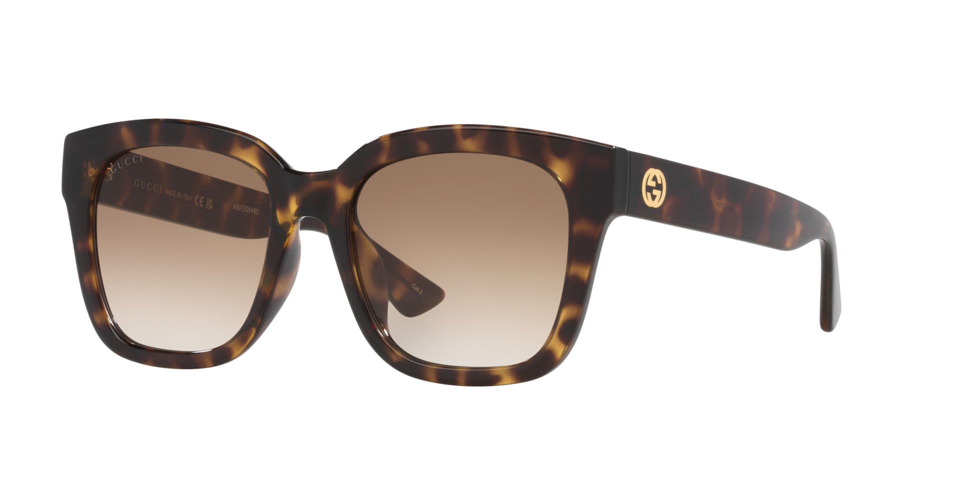 Gucci GG1338SK M (54 - 19) with Brown lenses and Tortoise frame