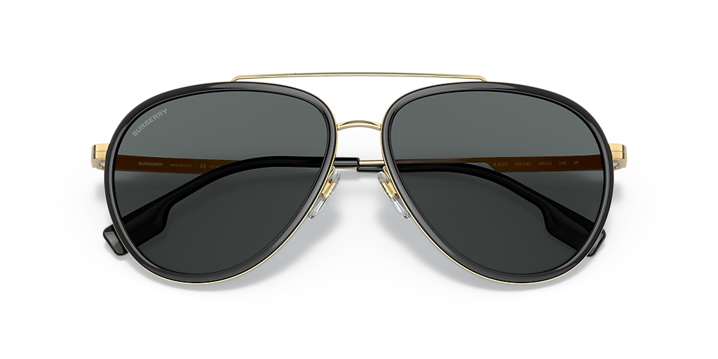 Burberry Oliver XL (59 - 15) with Grey lenses and Gold frame