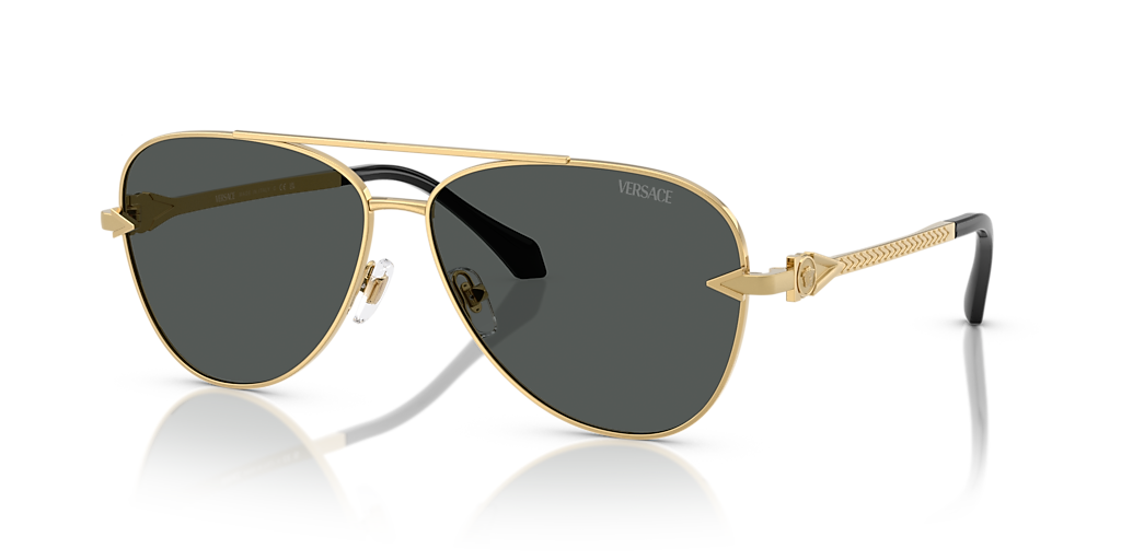 Versace VE2283 XL (61 - 13) with Grey lenses and Gold frame