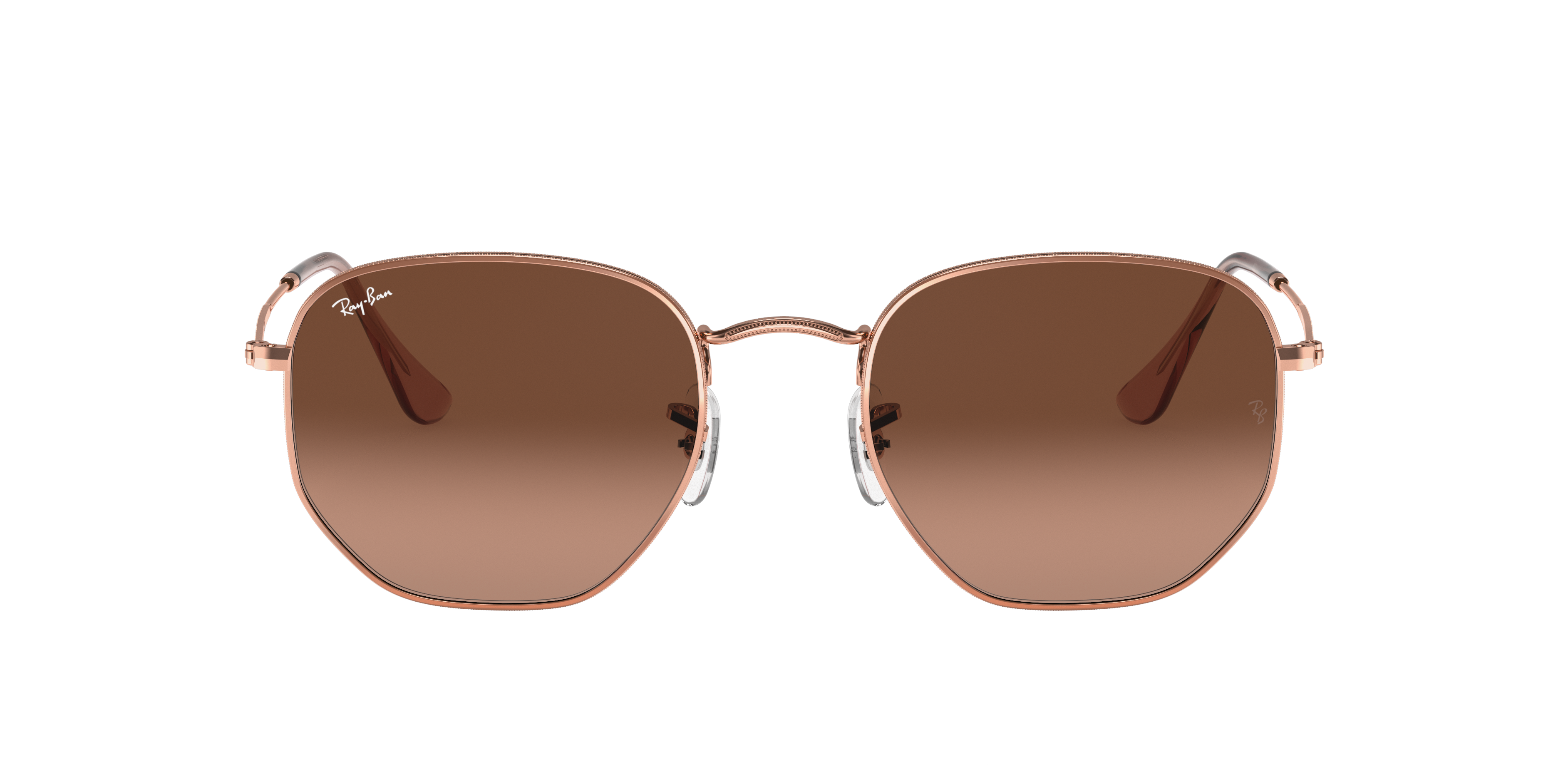 Ray-Ban Hexagonal Flat Lenses M (51 - 21) with Brown lenses and