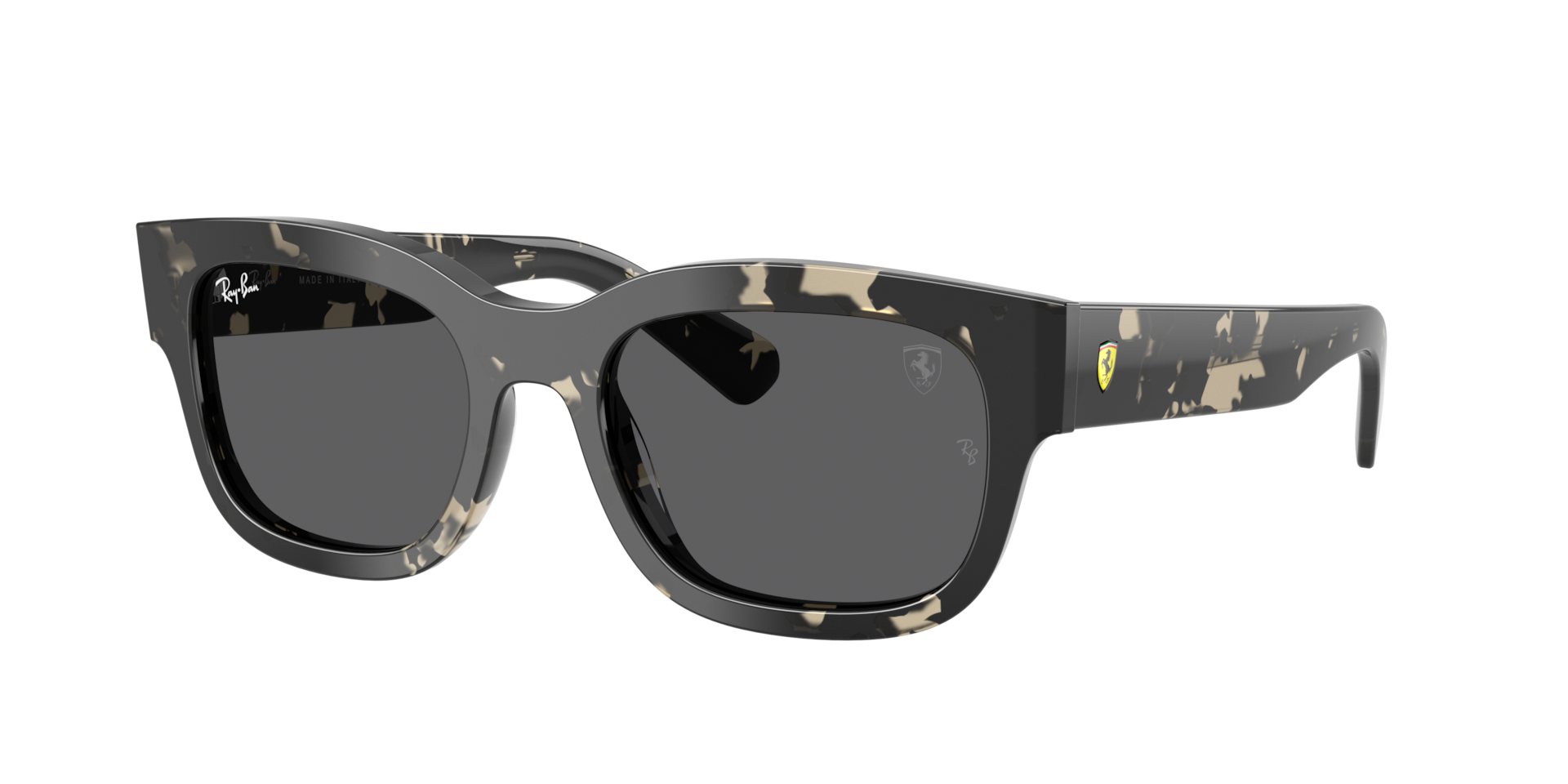 Ray-Ban Unisex Sunglass RB2228M Scuderia Ferrari Collection -  Frame color: Havana Grey, Lens color: Dark Grey