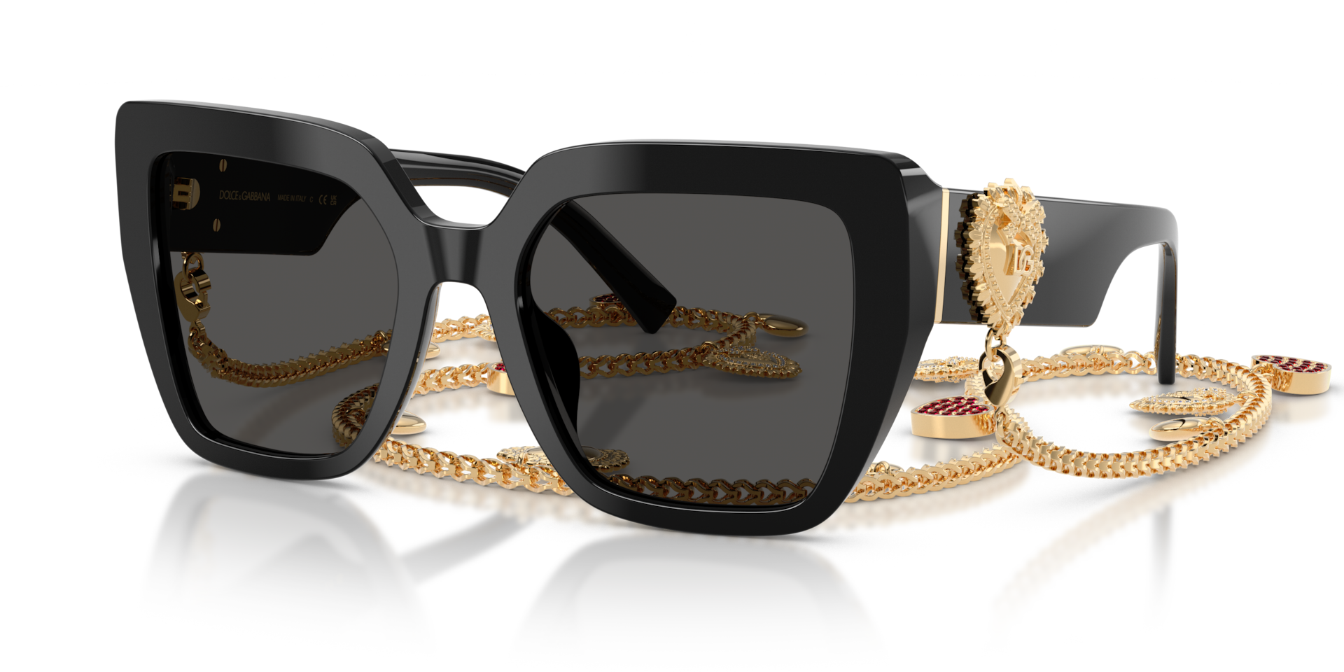 Dolce&Gabbana DG4538 L (54 - 20) with Grey lenses and Black frame