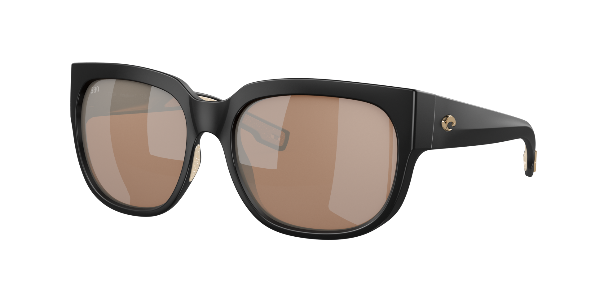 Costa Femme Sunglass Waterwoman 2 - Couleur du Monture Noir mat Couleur de Lentille Miroir Argent et cuivre 134 €