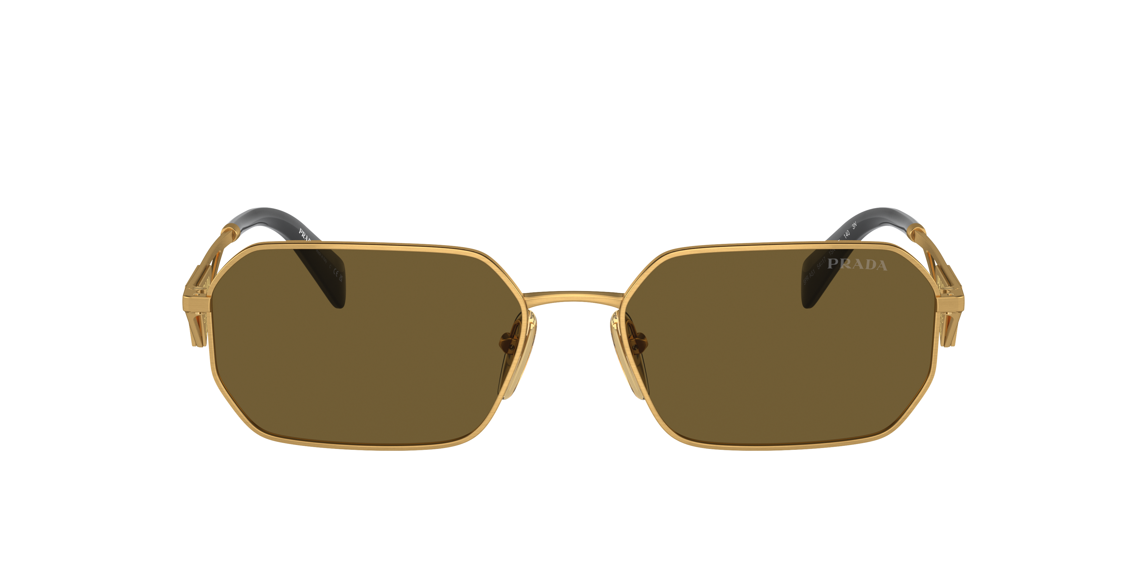 Prada PR A51S XL (58 - 17) with Brown lenses and Gold frame