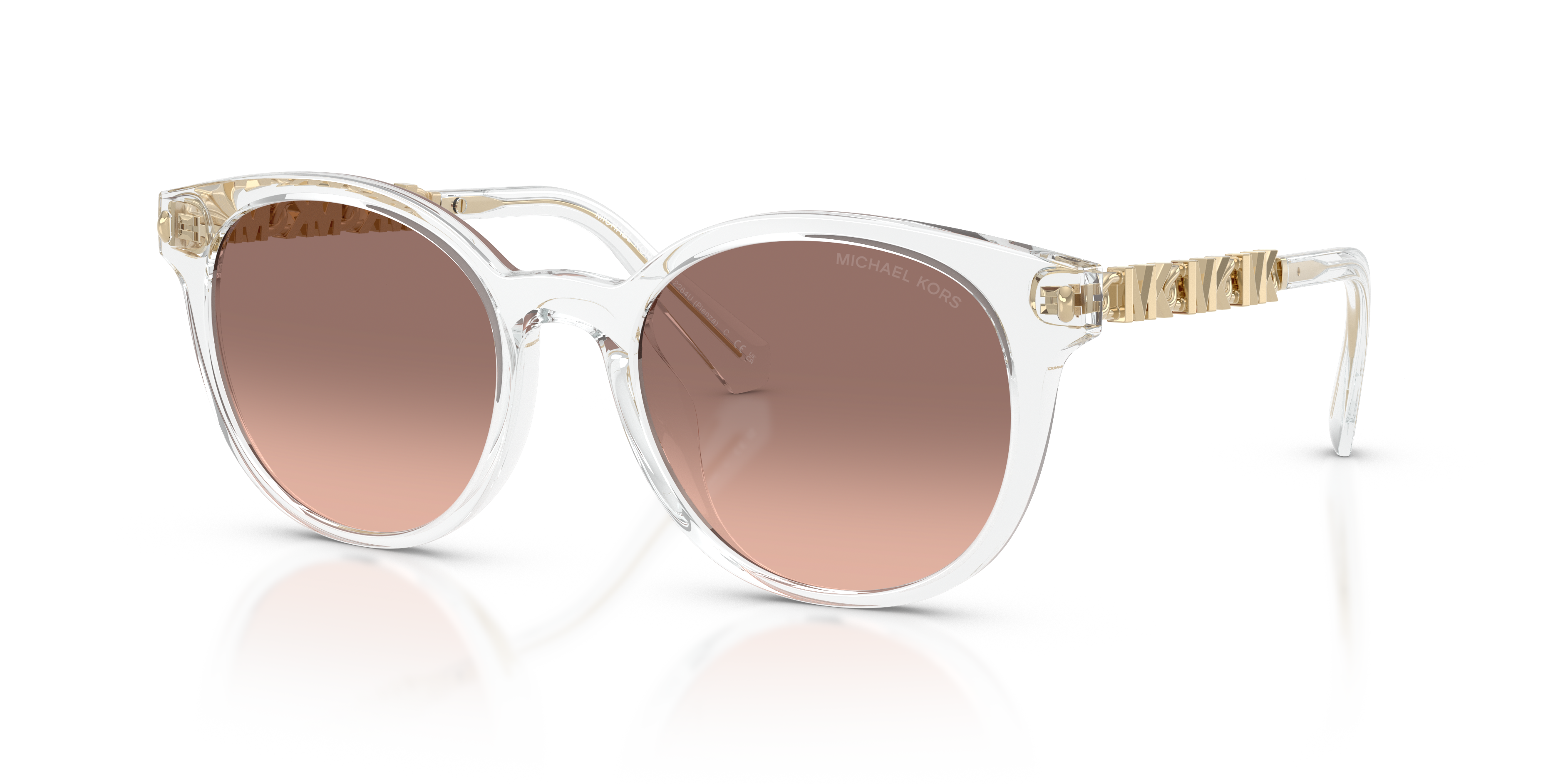 Michael Kors Pienza L (53 - 20) with Pink lenses and Transparent